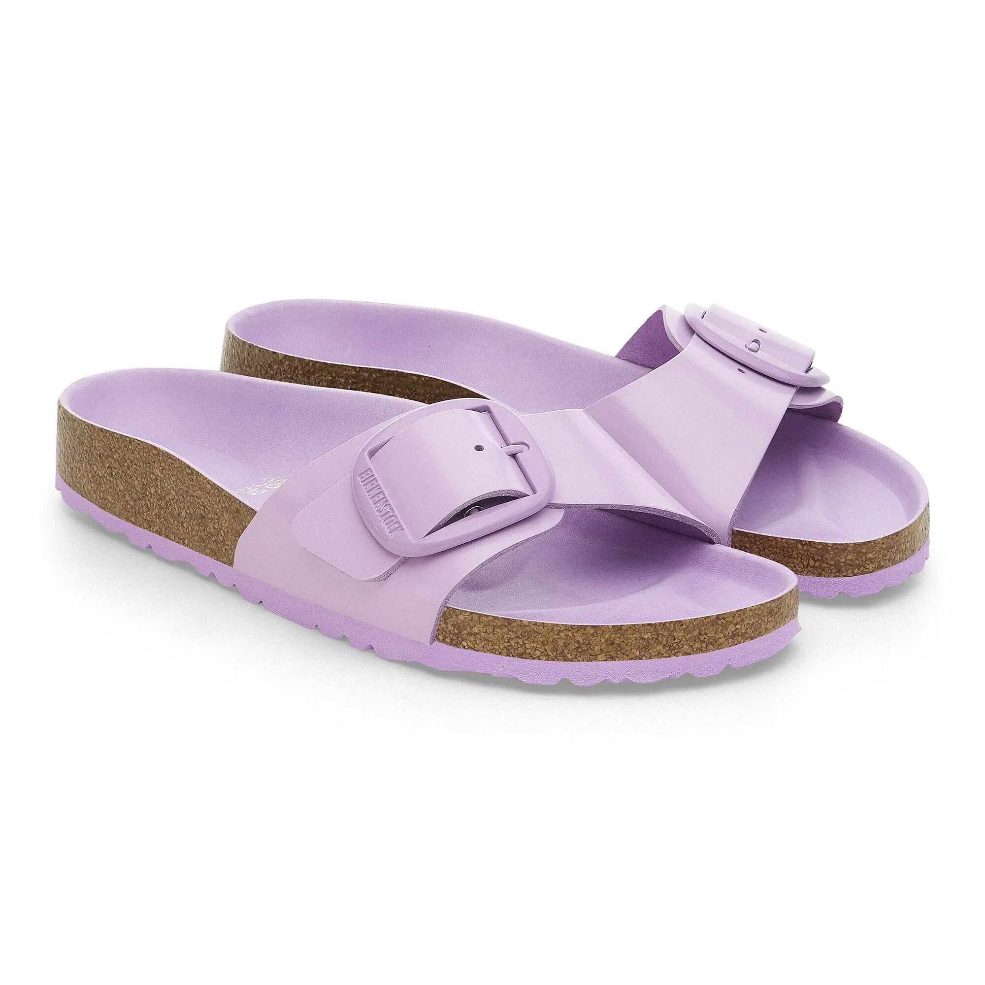 Madrid Big Buckle Natural Leather Patent - Image 6