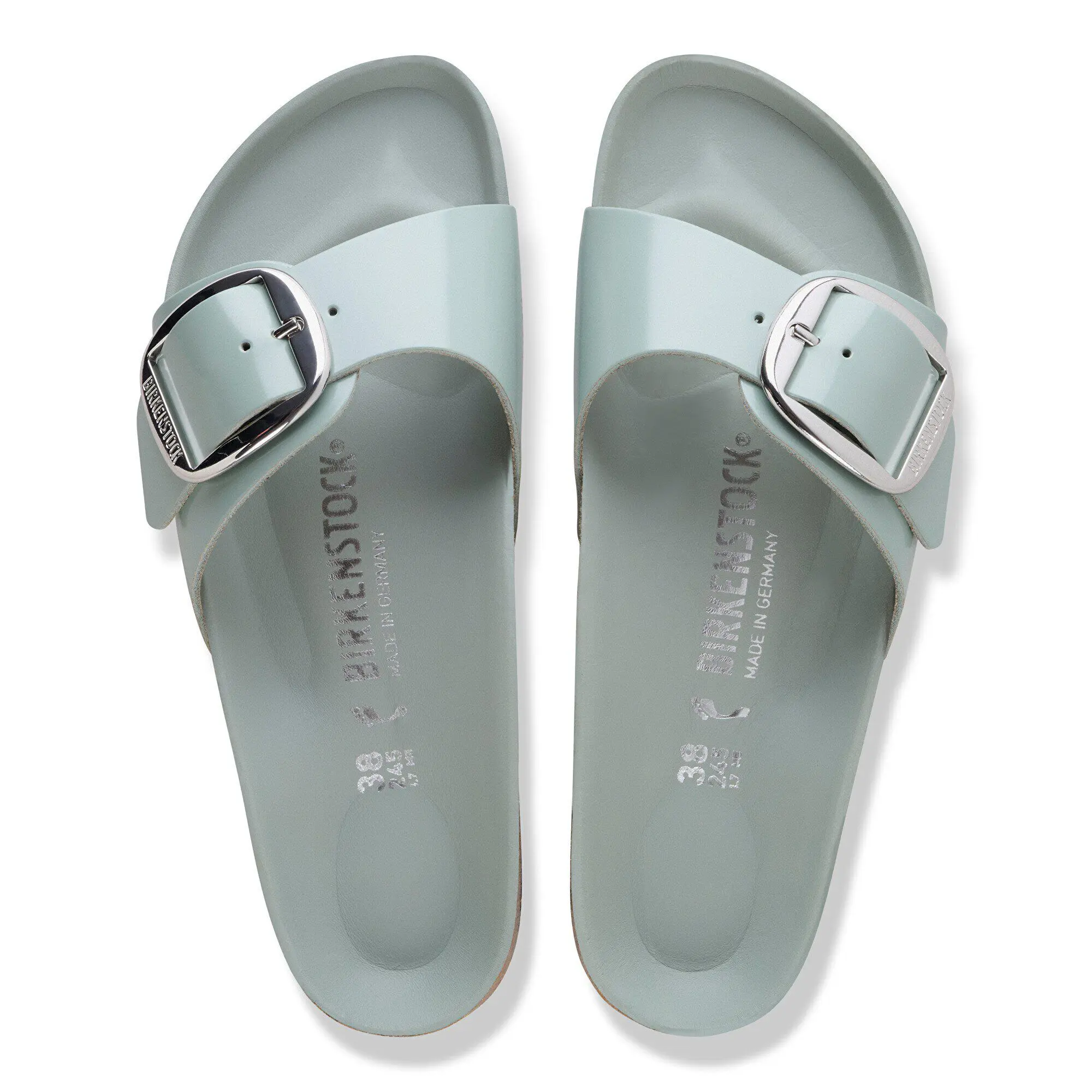 Madrid Big Buckle Natural Leather Patent - Image 2