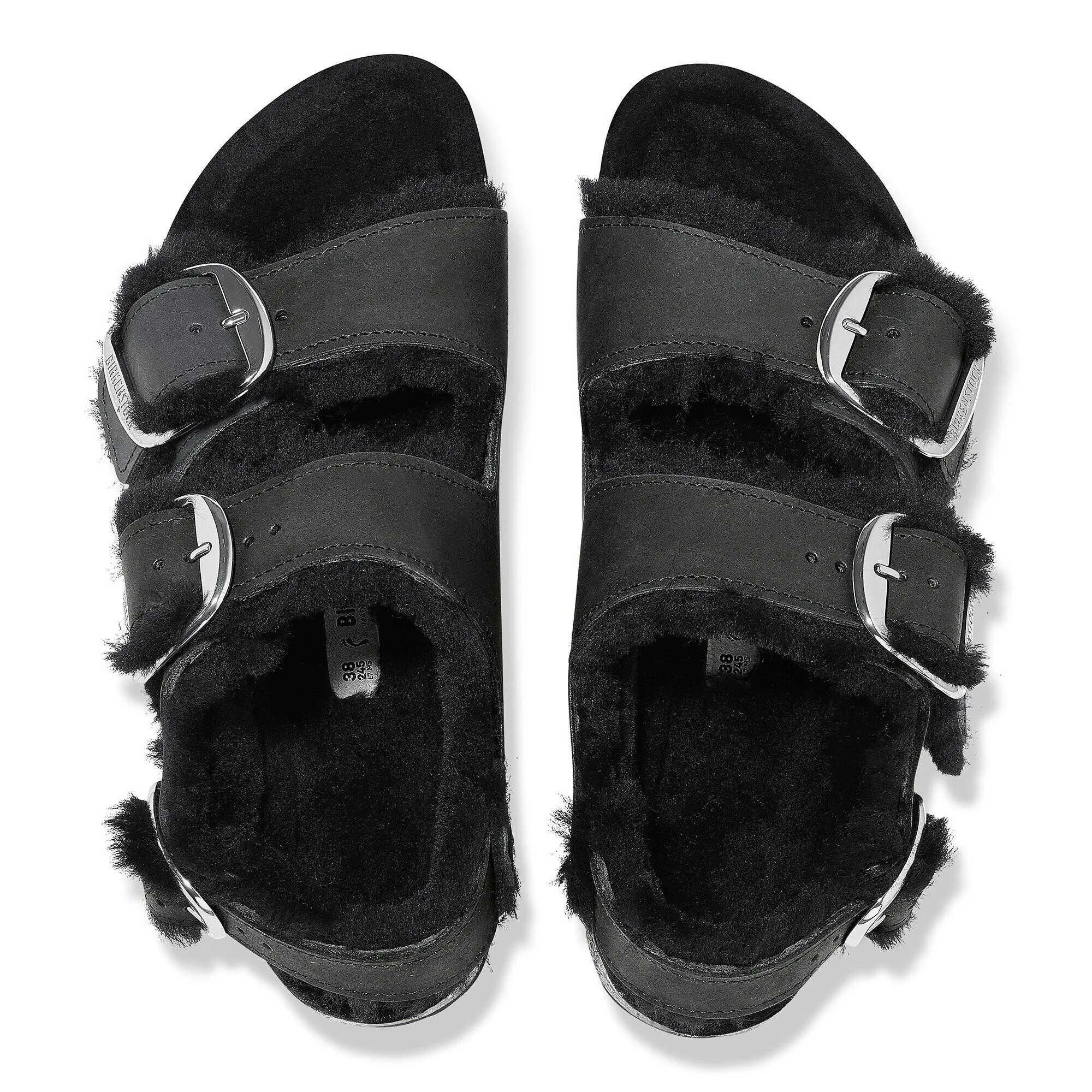 Milano Big Buckle Shearling Natural Leather Oiled - Image 2