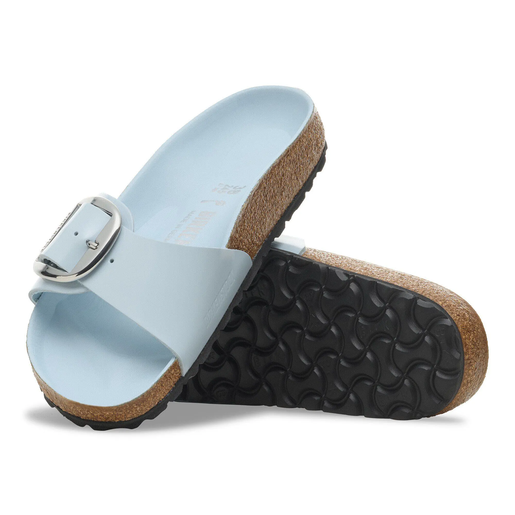 Madrid Big Buckle Natural Leather Patent - Image 8