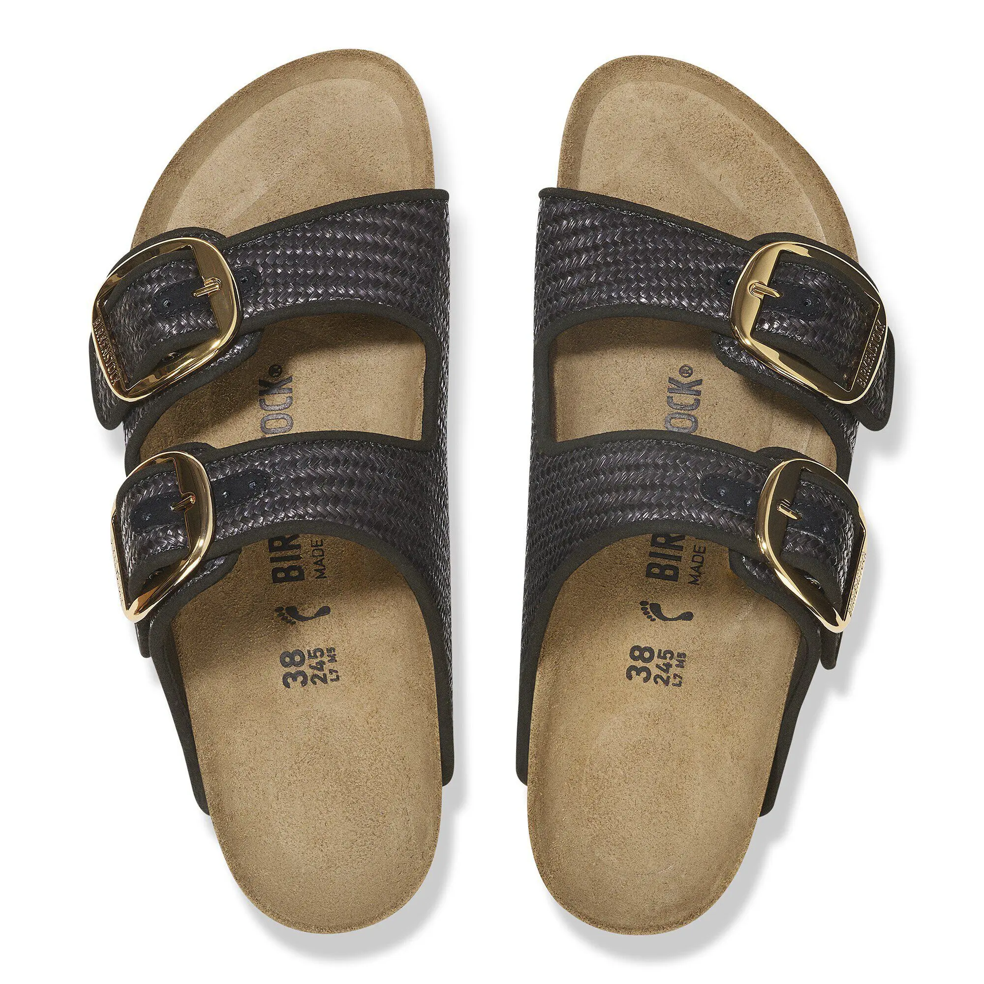 Alternative view of Arizona Big Buckle Textile Raffia Black
