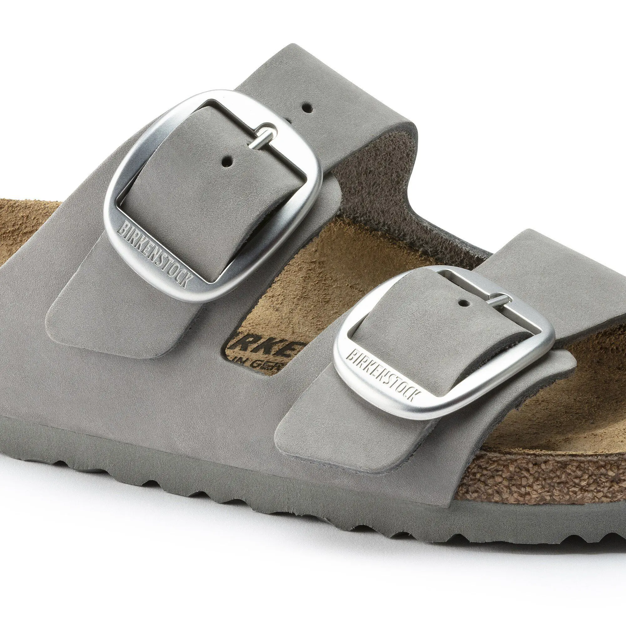 Arizona Big Buckle Nubuck Leather Dove Gray - Image 6