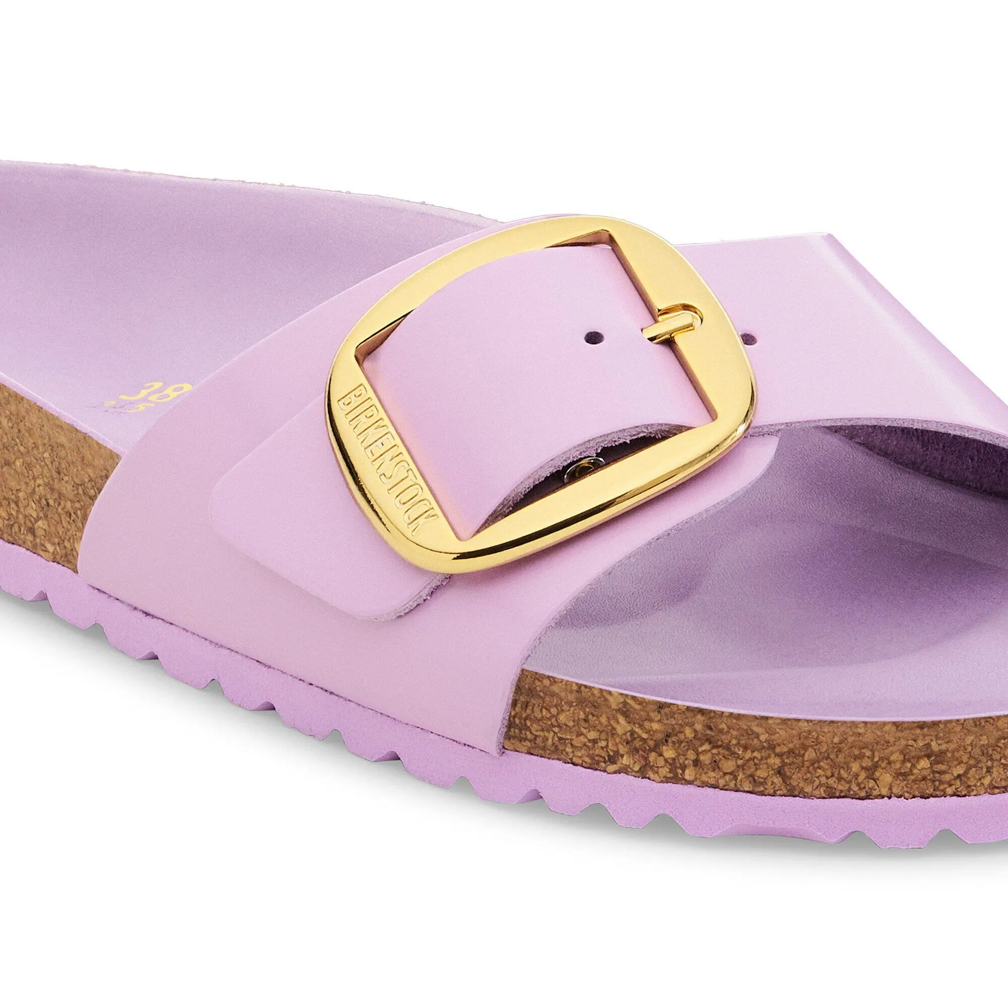 Madrid Big Buckle Natural Leather Patent - Image 5