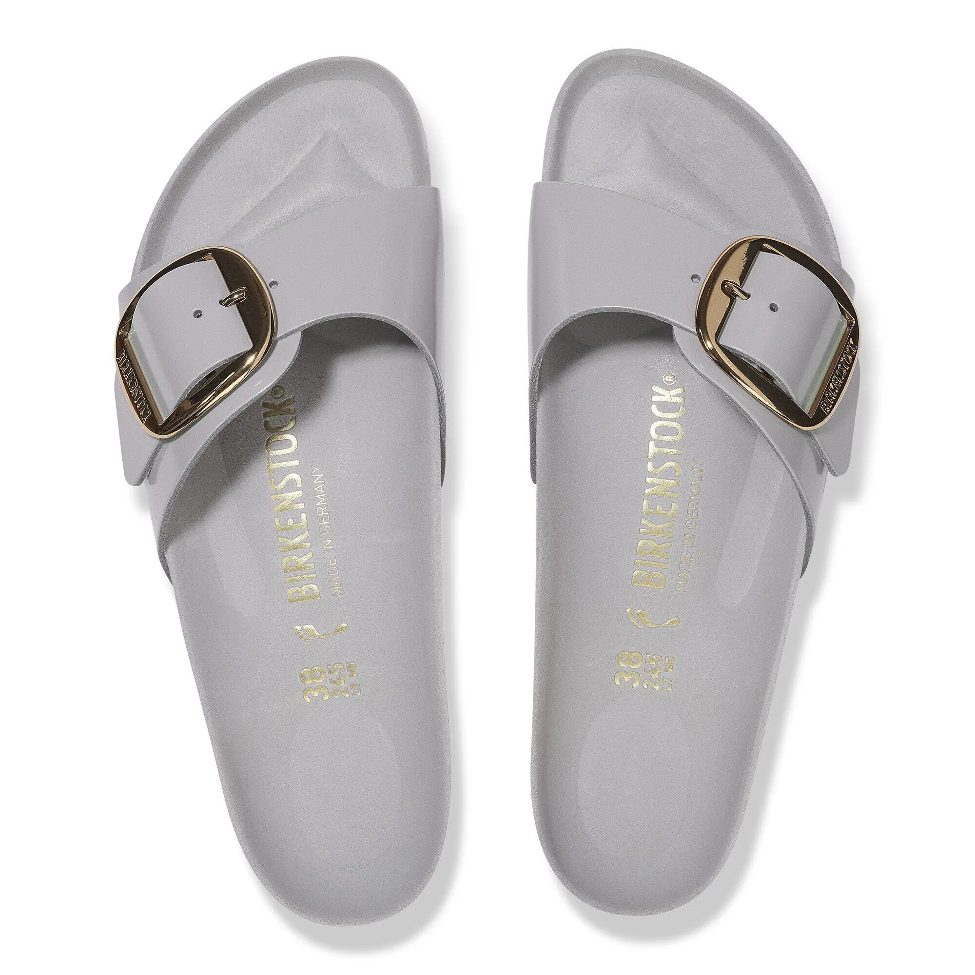 Madrid Big Buckle Natural Leather Patent - Image 2