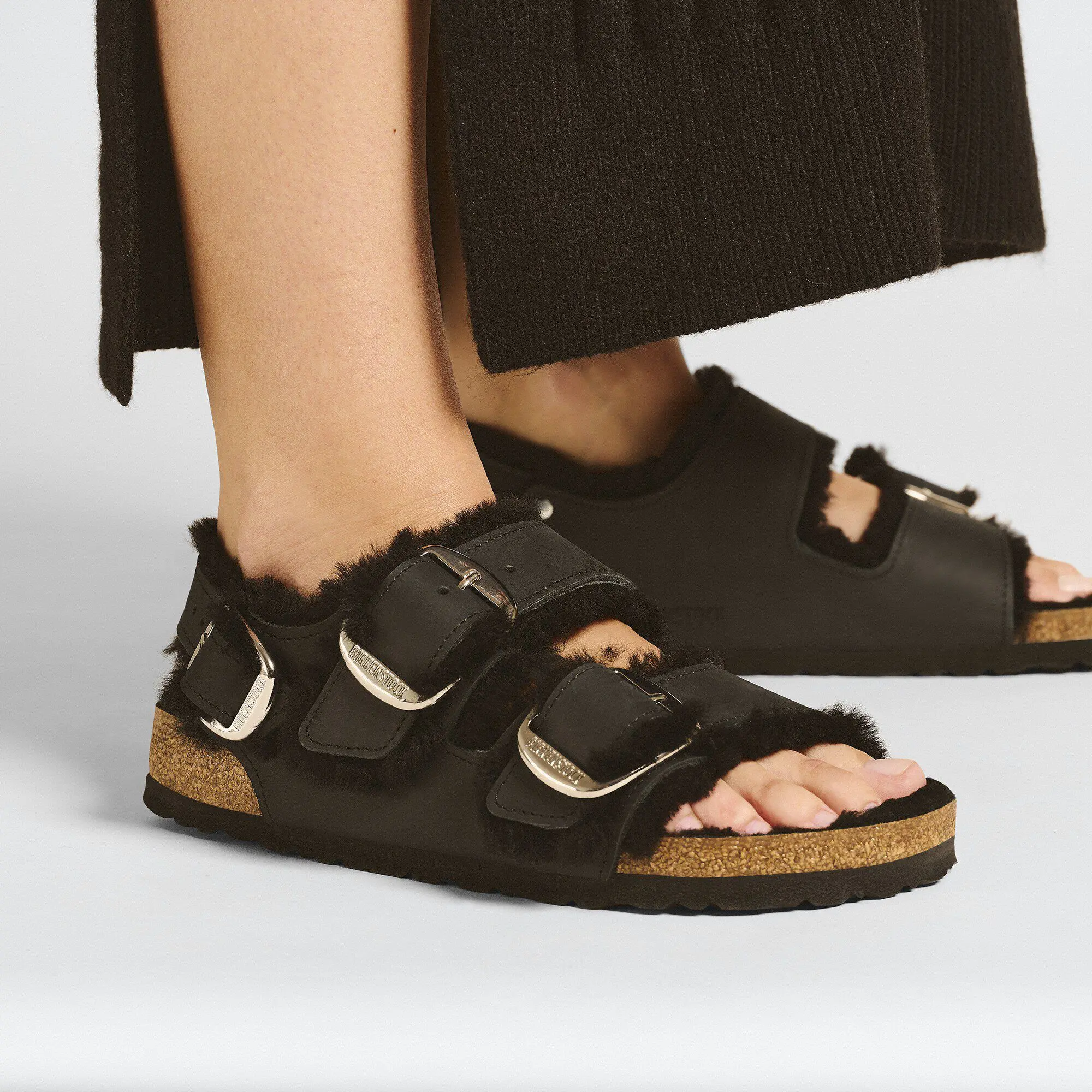 Milano Big Buckle Shearling Natural Leather Oiled - Image 6