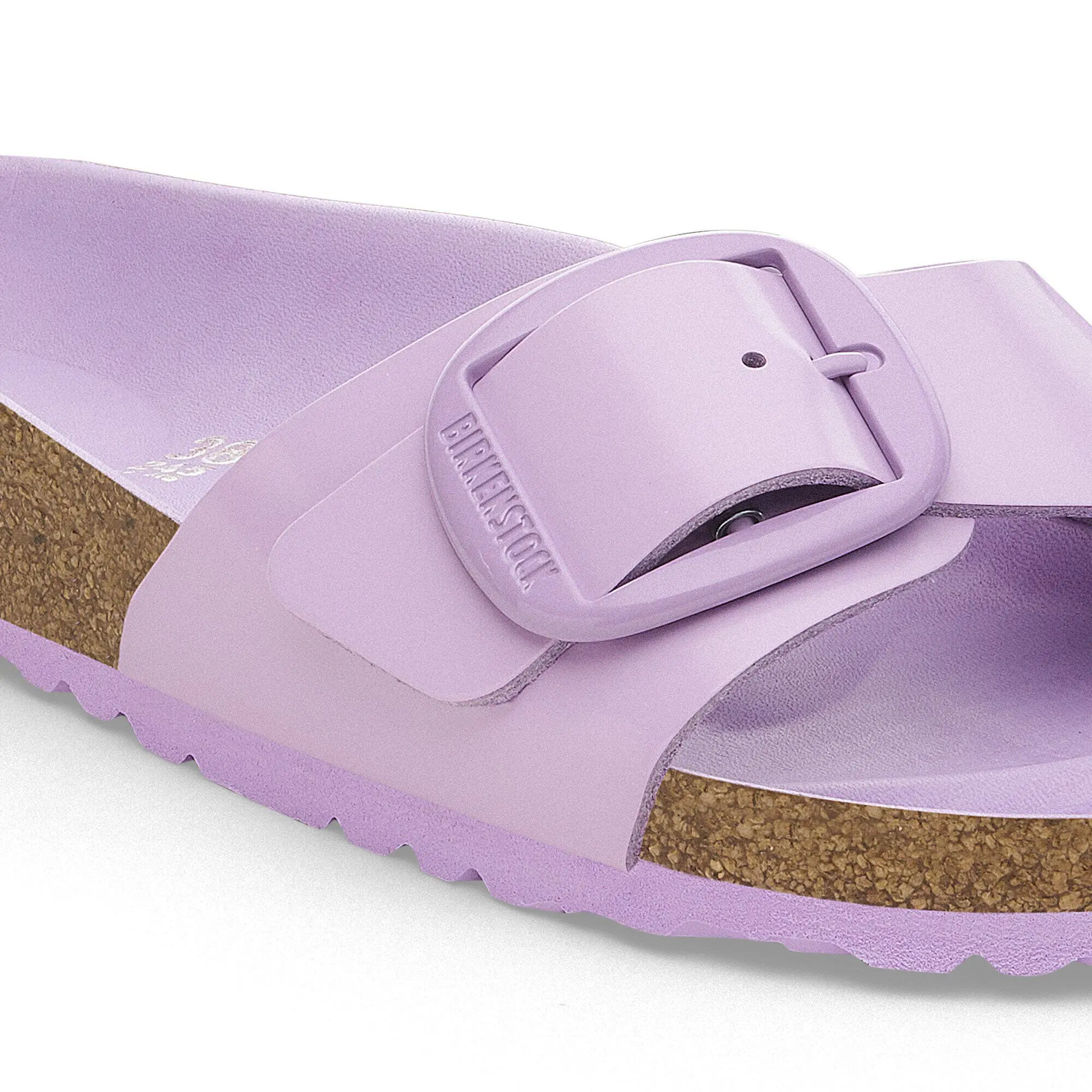 Madrid Big Buckle Natural Leather Patent - Image 5