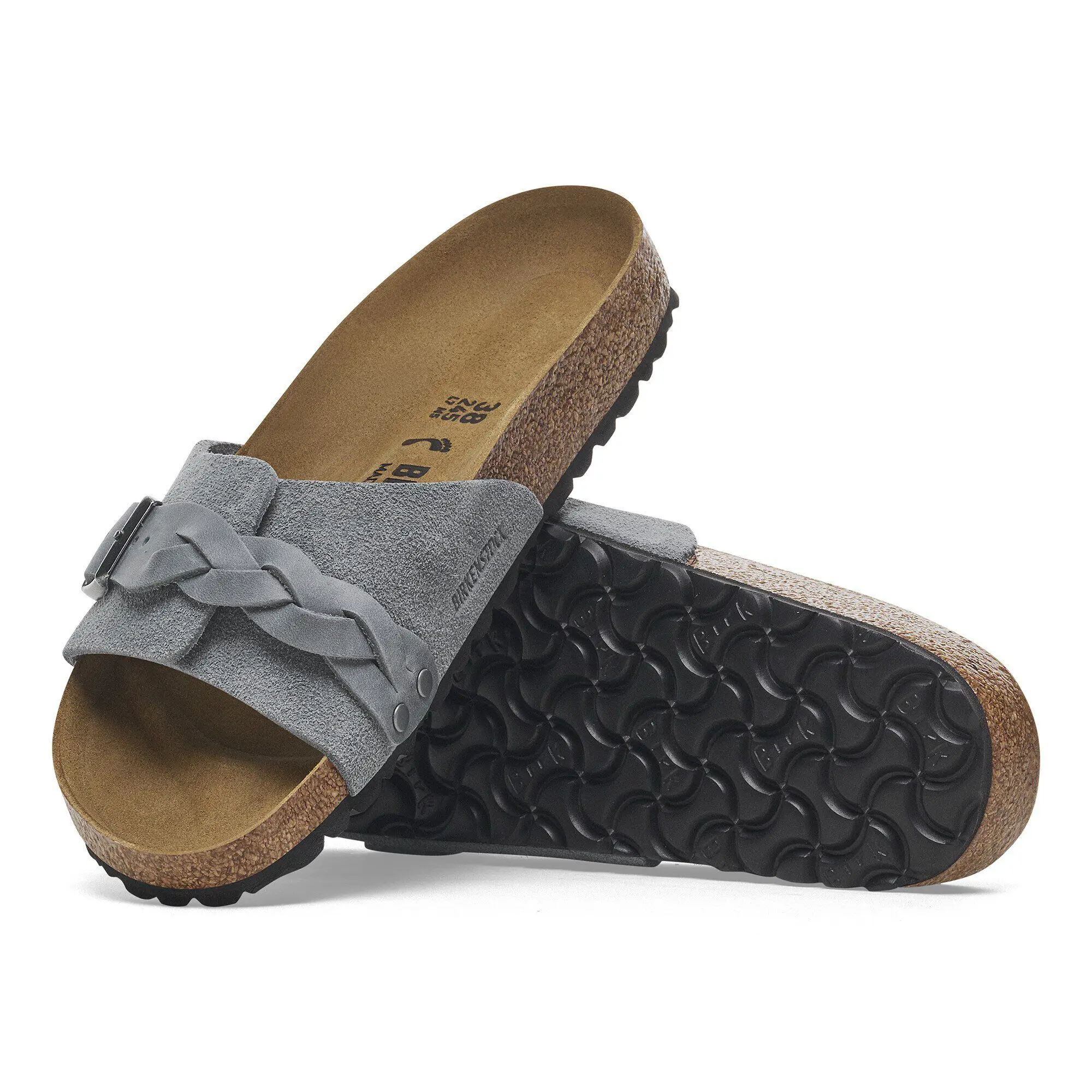 Oita Braided Suede Leather Basalt Gray - Image 6
