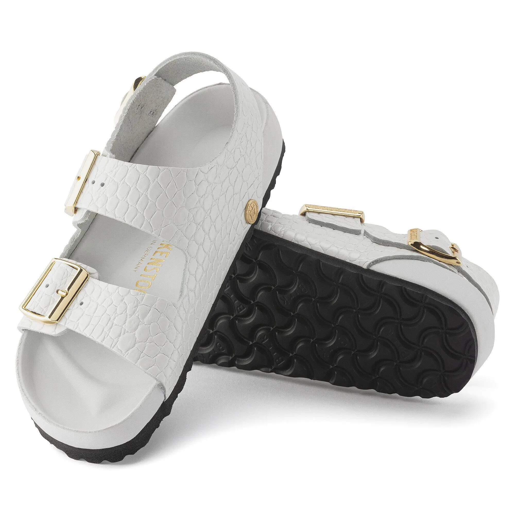 Milano Embossed Leather Emboss White - Image 4