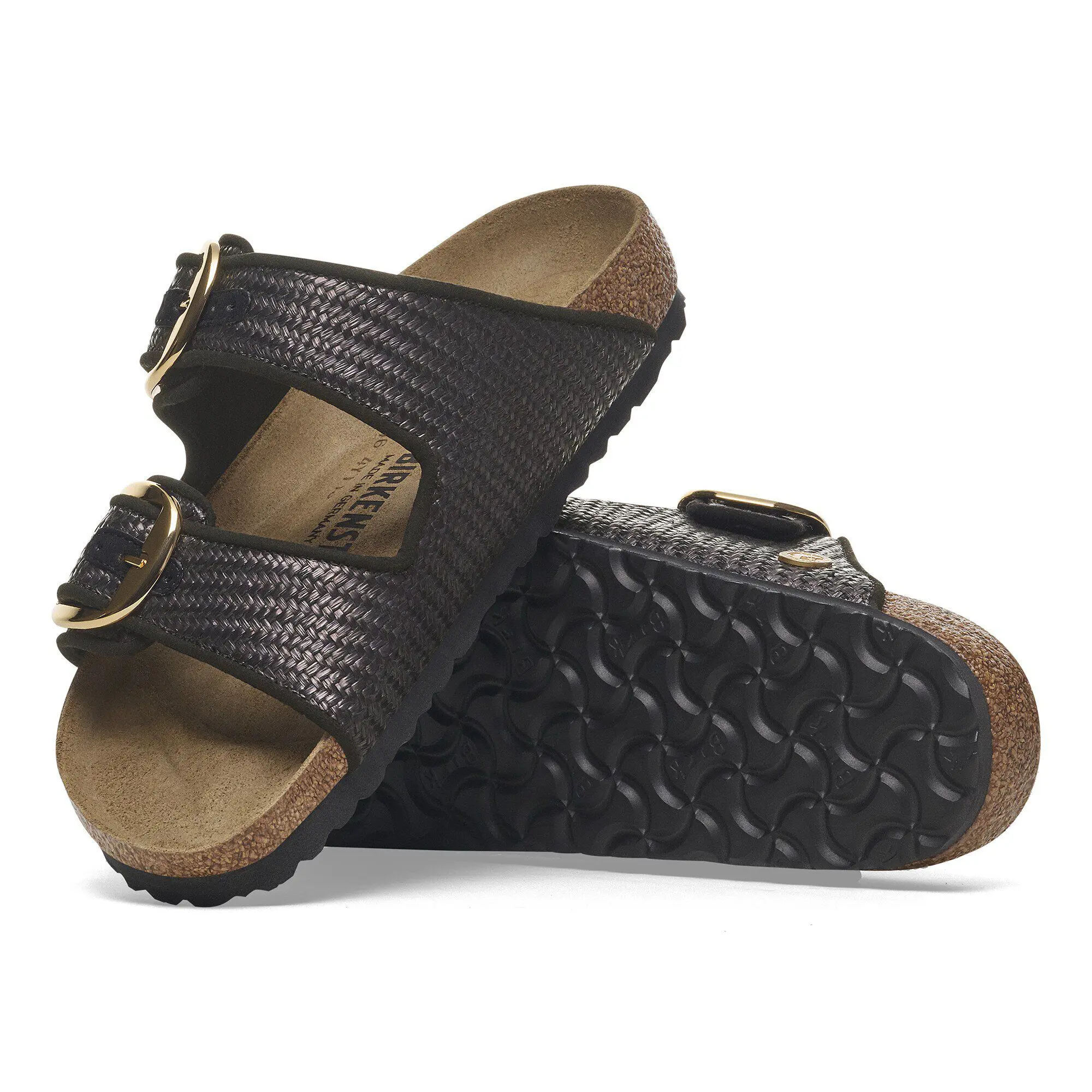 Arizona Big Buckle Textile Raffia Black - Image 6