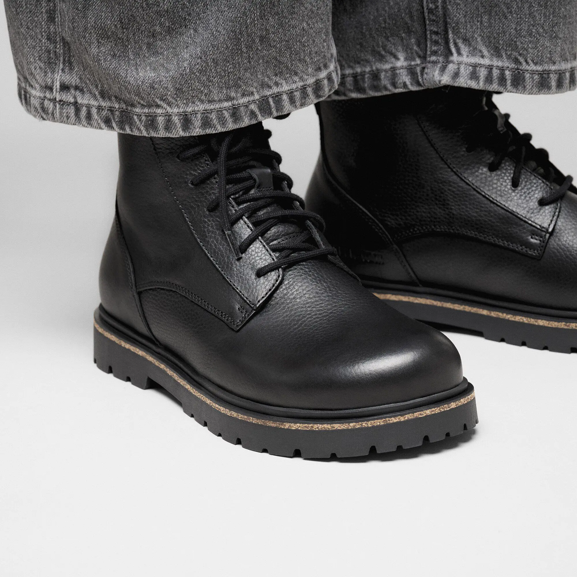 Highwood Lace Mid Men Leather Black - Image 6