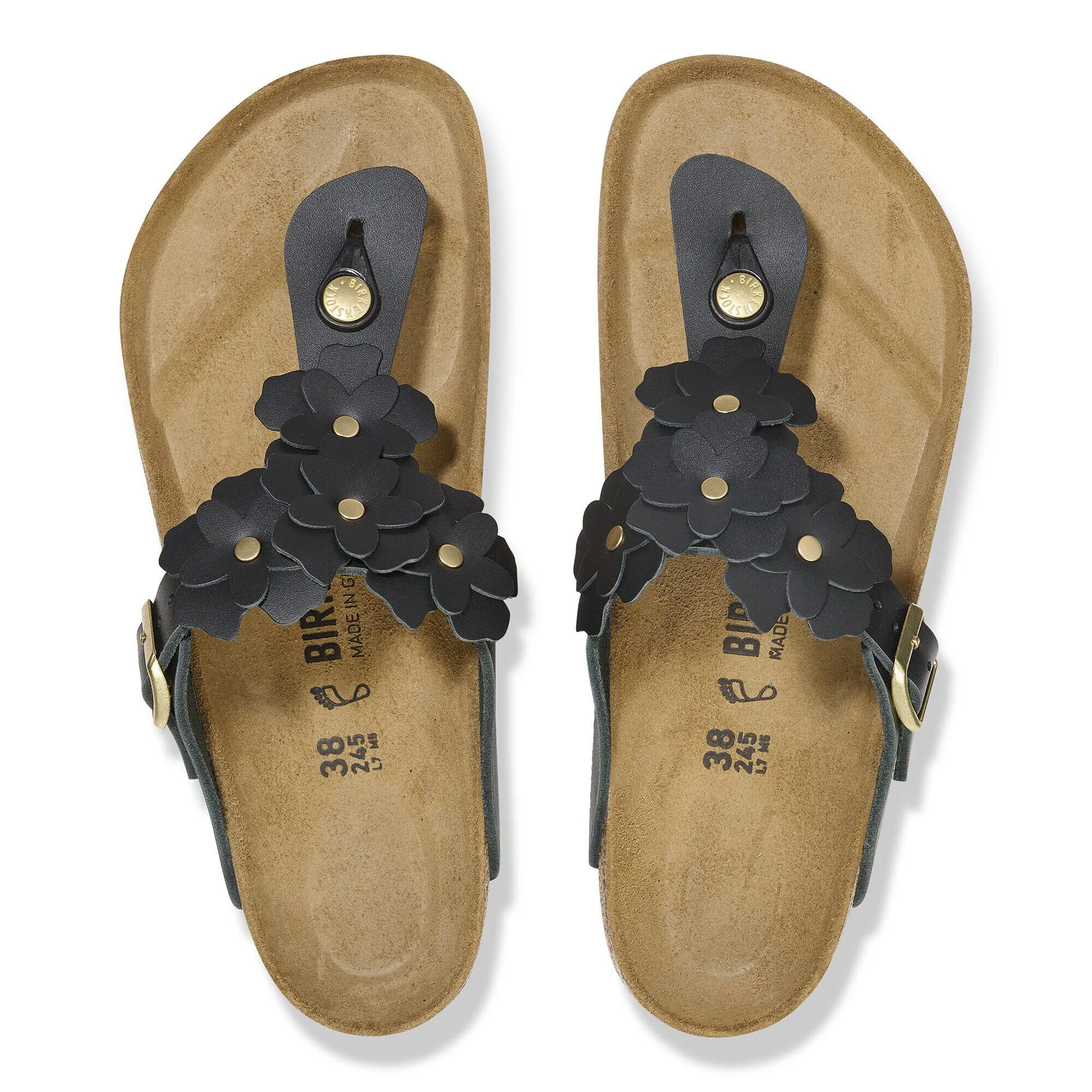 Alternative view of Gizeh Flower Embellishment Natural Leather