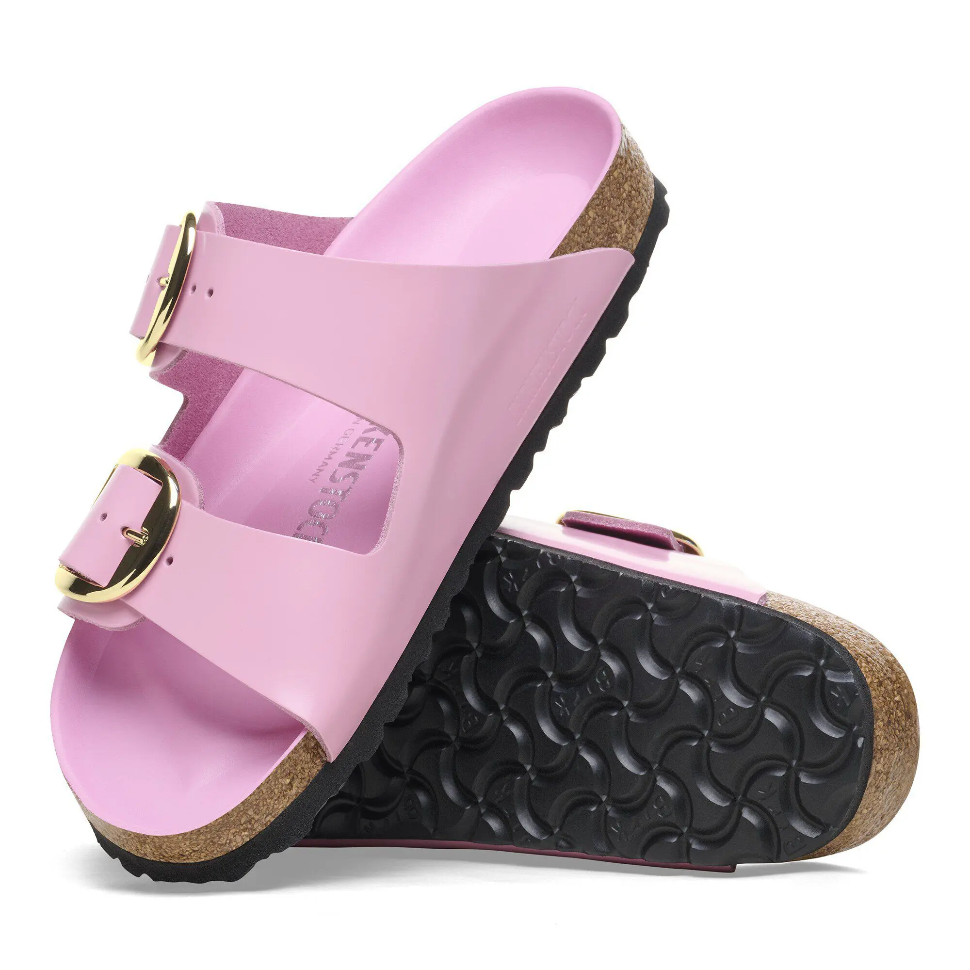 Arizona Big Buckle Natural Leather Patent High Shine Fondant Pink - Image 7