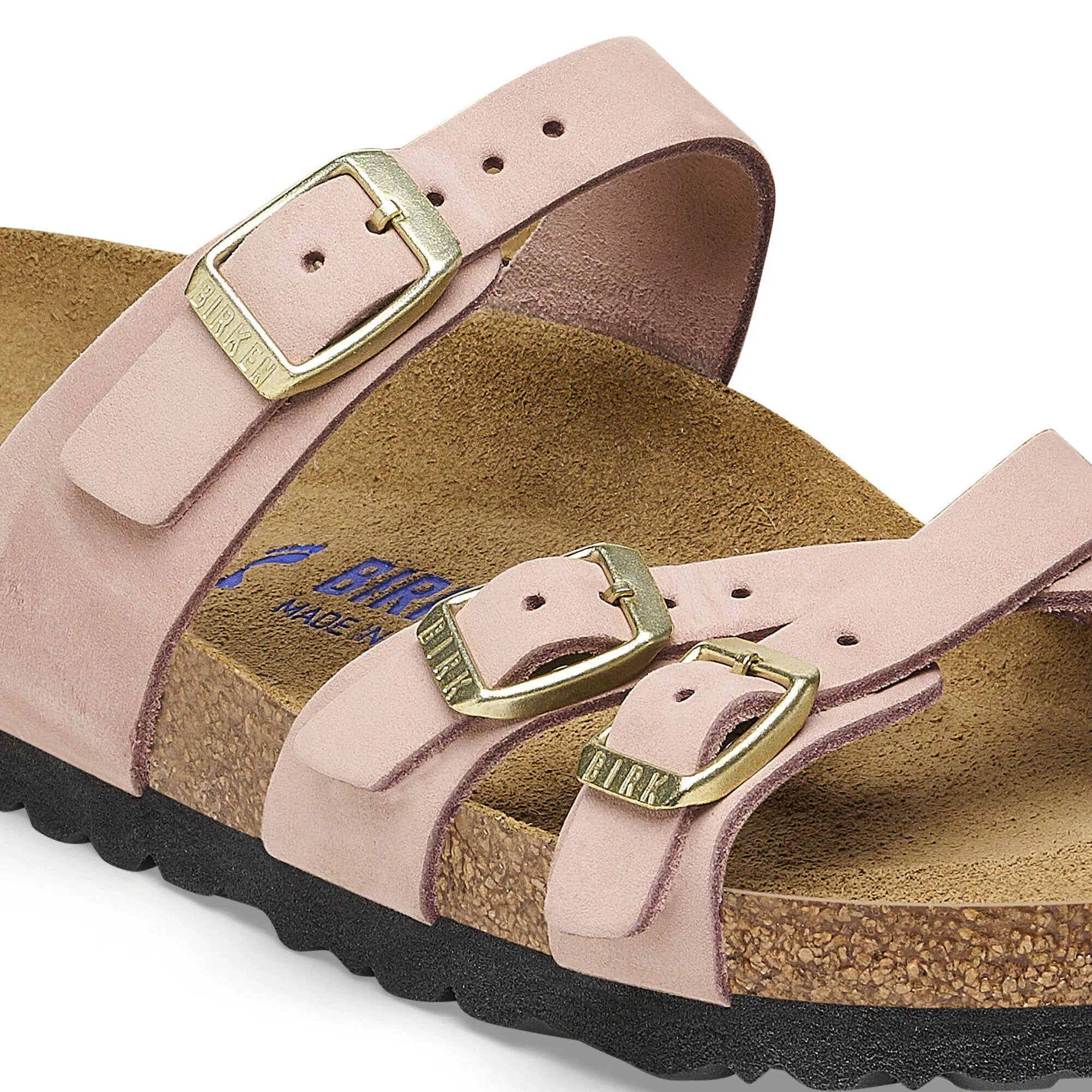Franca Soft Footbed Nubuck Leather Soft Pink - Image 5