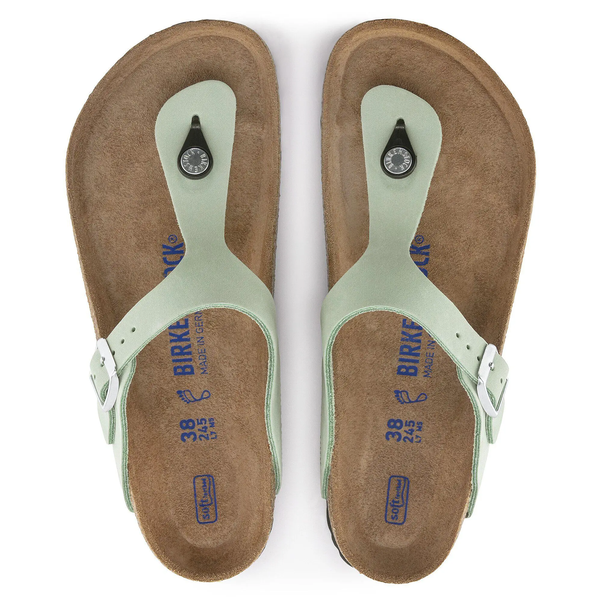 Gizeh Soft Footbed Nubuck Leather Matcha - Image 2