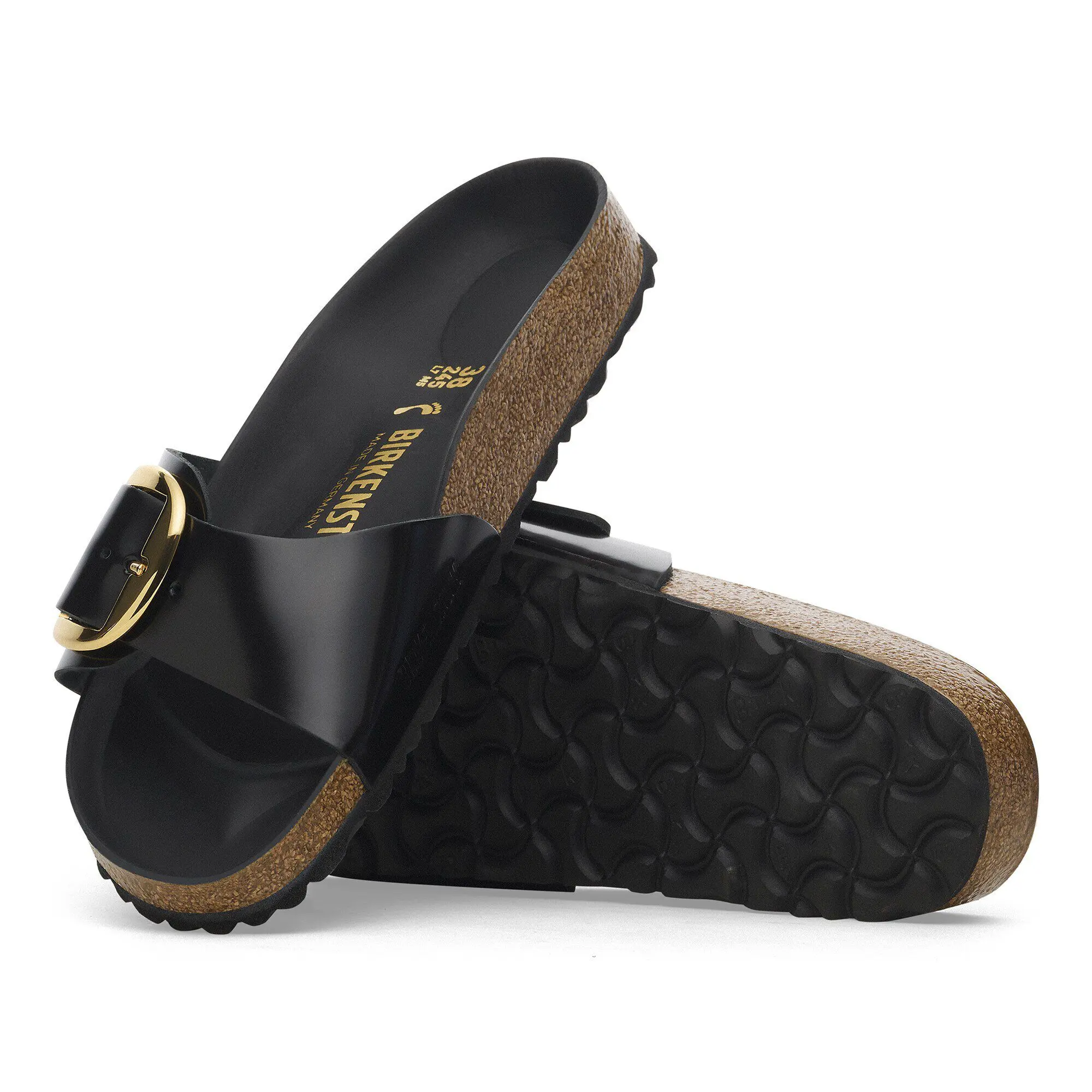 Madrid Big Buckle Natural Leather Patent - Image 4