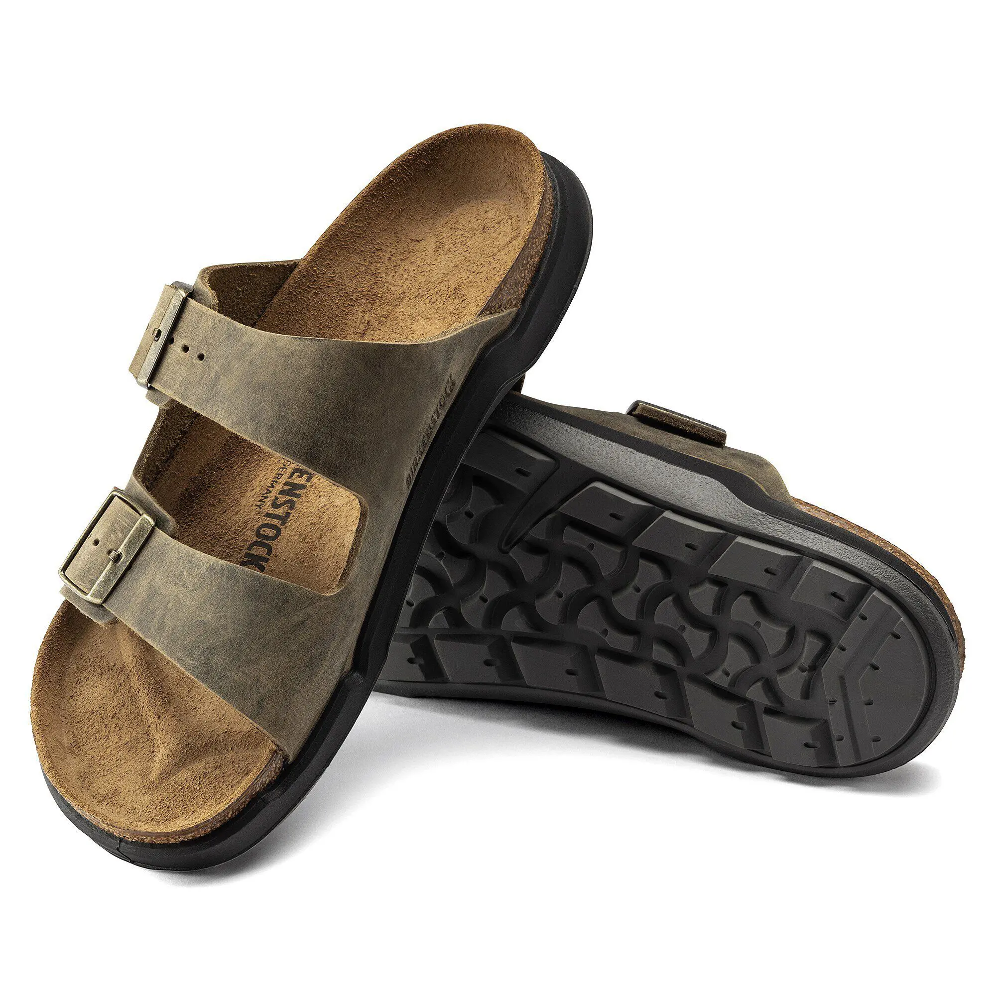 Arizona Crosstown Men Oiled Leather Faded Khaki - Image 6