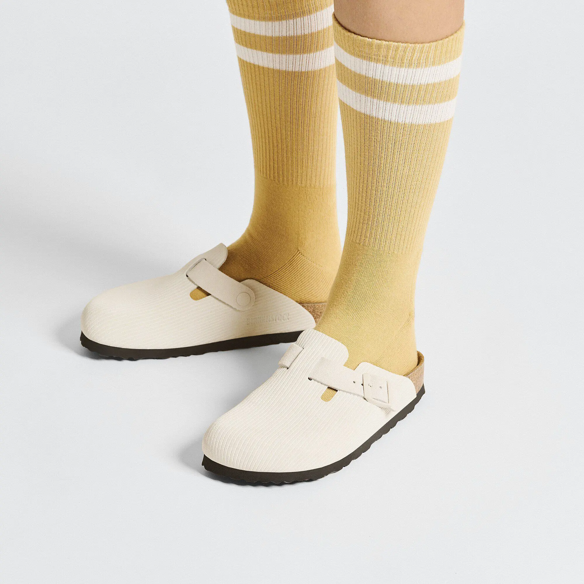 Boston Suede Leather Corduroy Antique White - Image 8