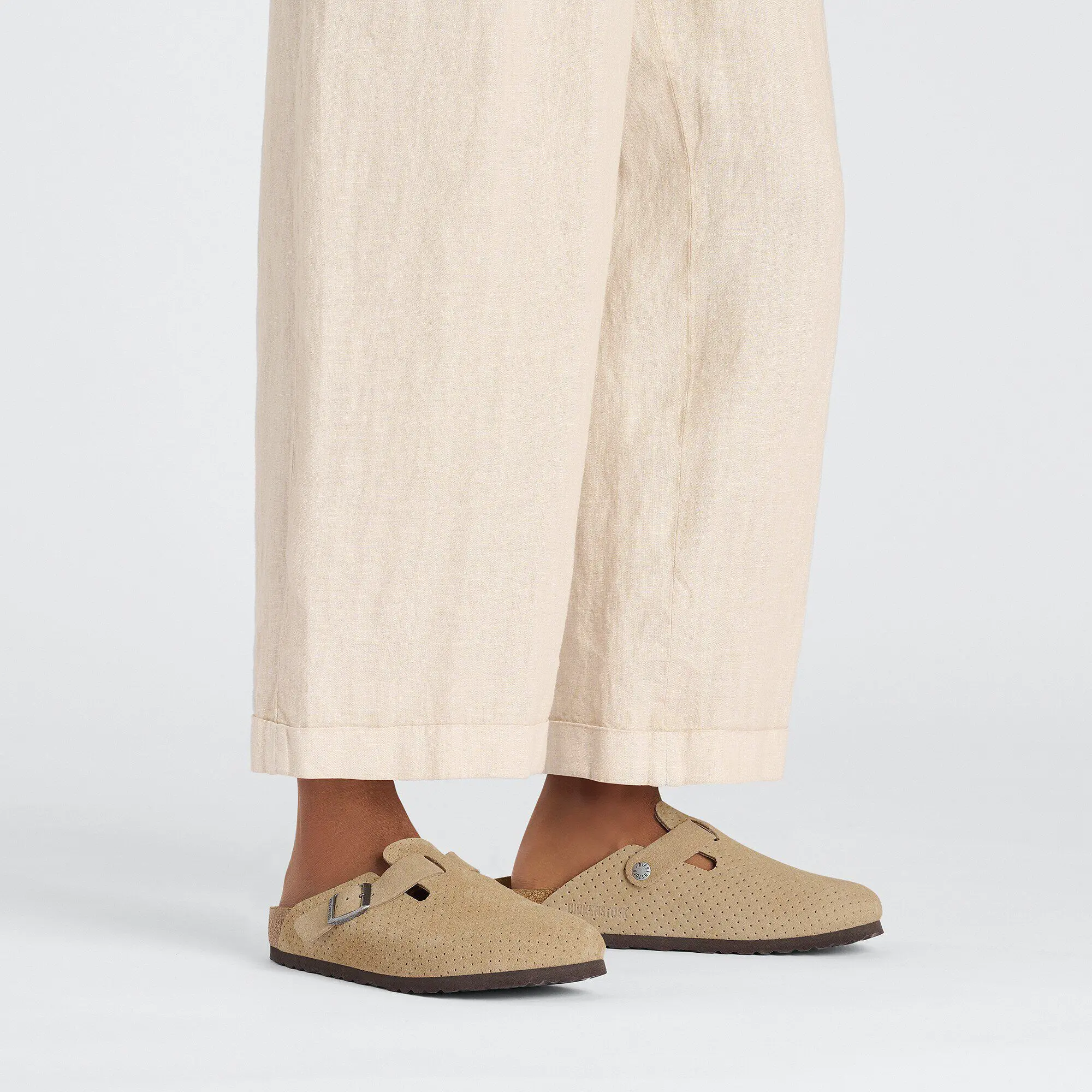 Boston Suede Embossed Dotted New Beige - Image 10