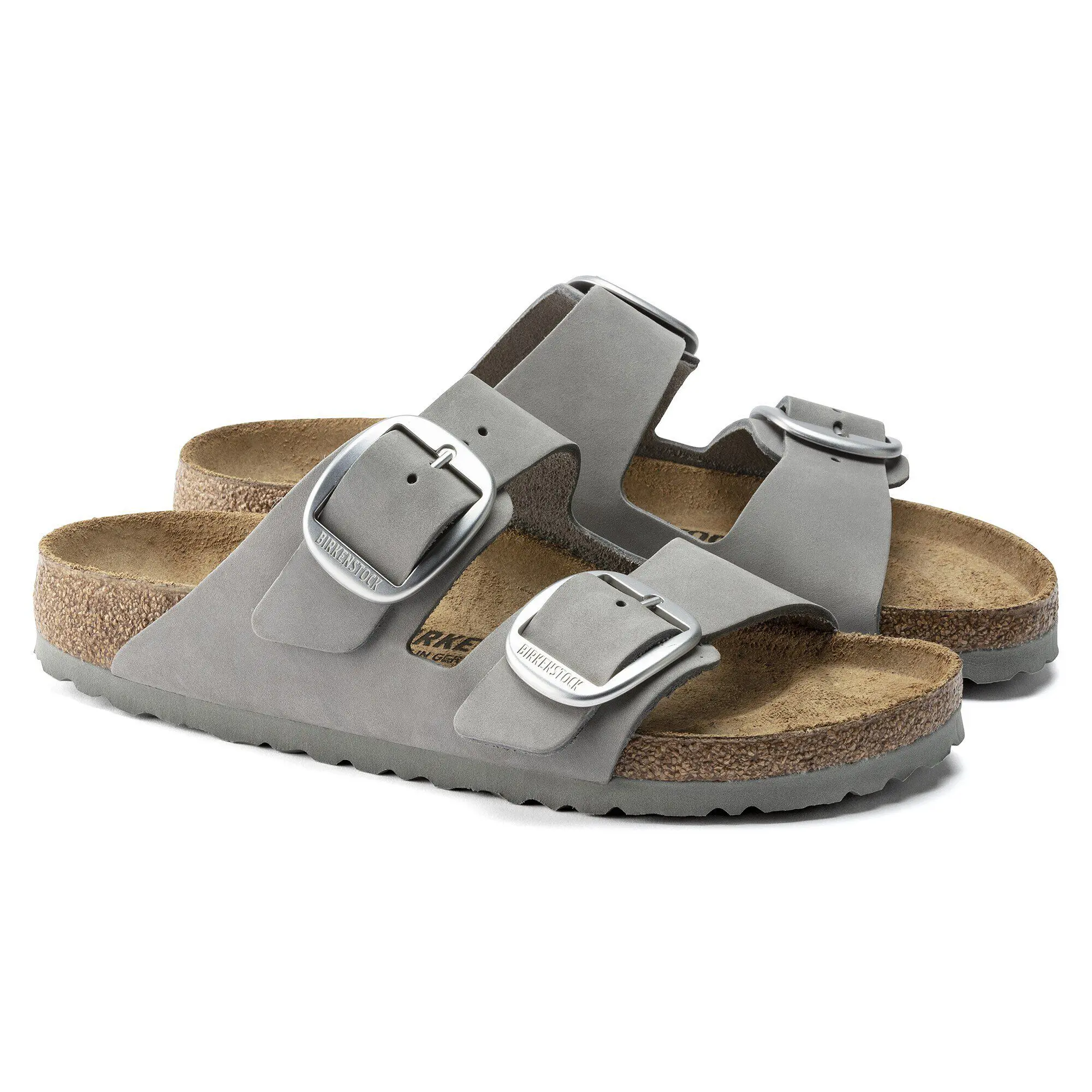 Arizona Big Buckle Nubuck Leather Dove Gray - Image 7
