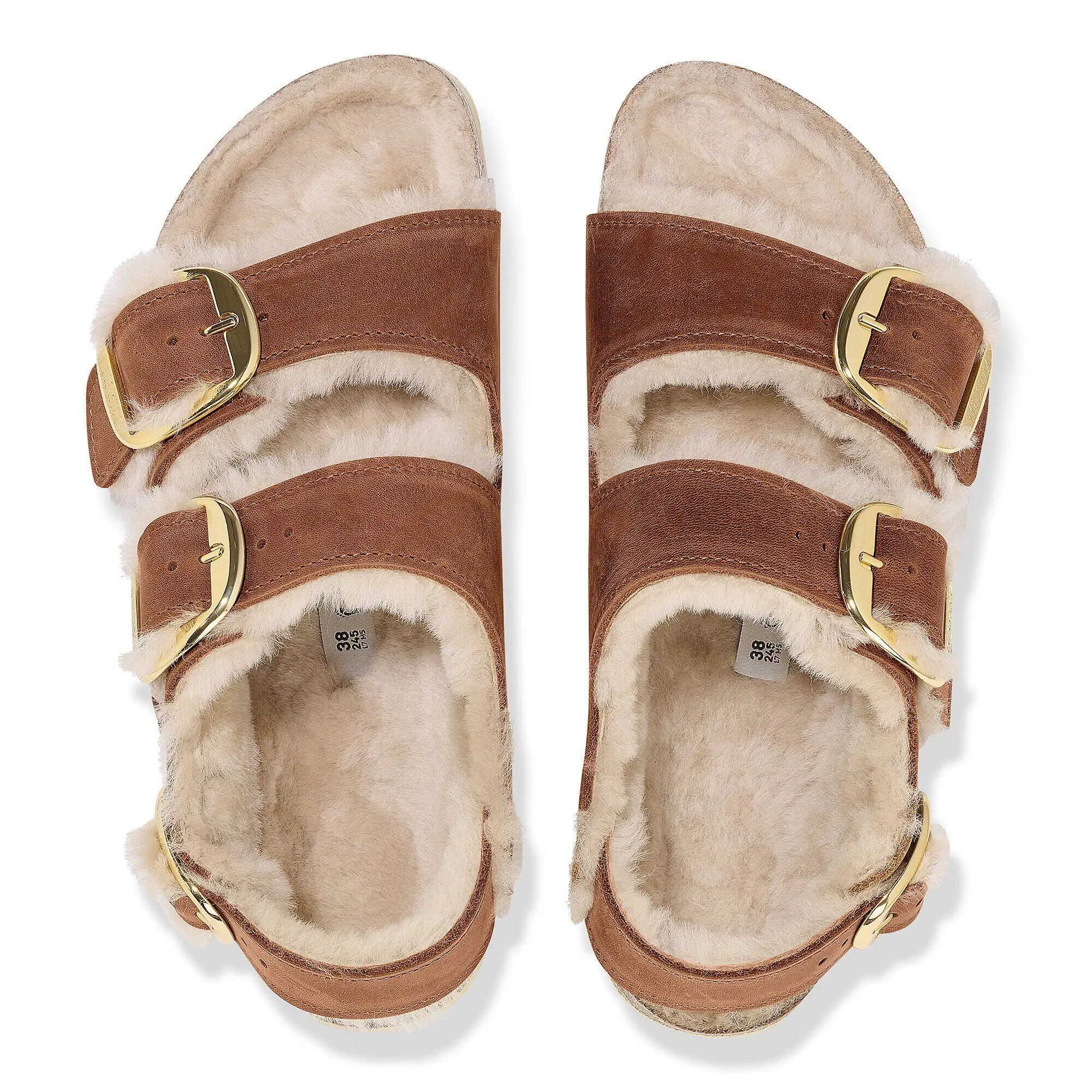 Milano Big Buckle Shearling Natural Leather Oiled - Image 2