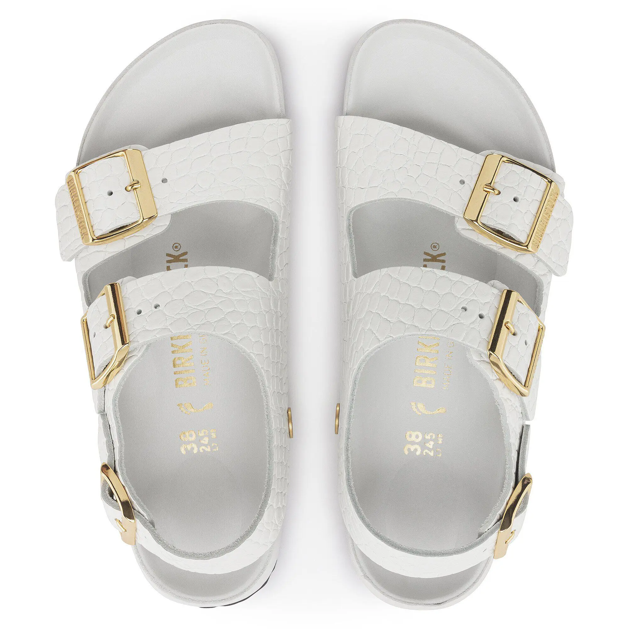 Milano Embossed Leather Emboss White - Image 2