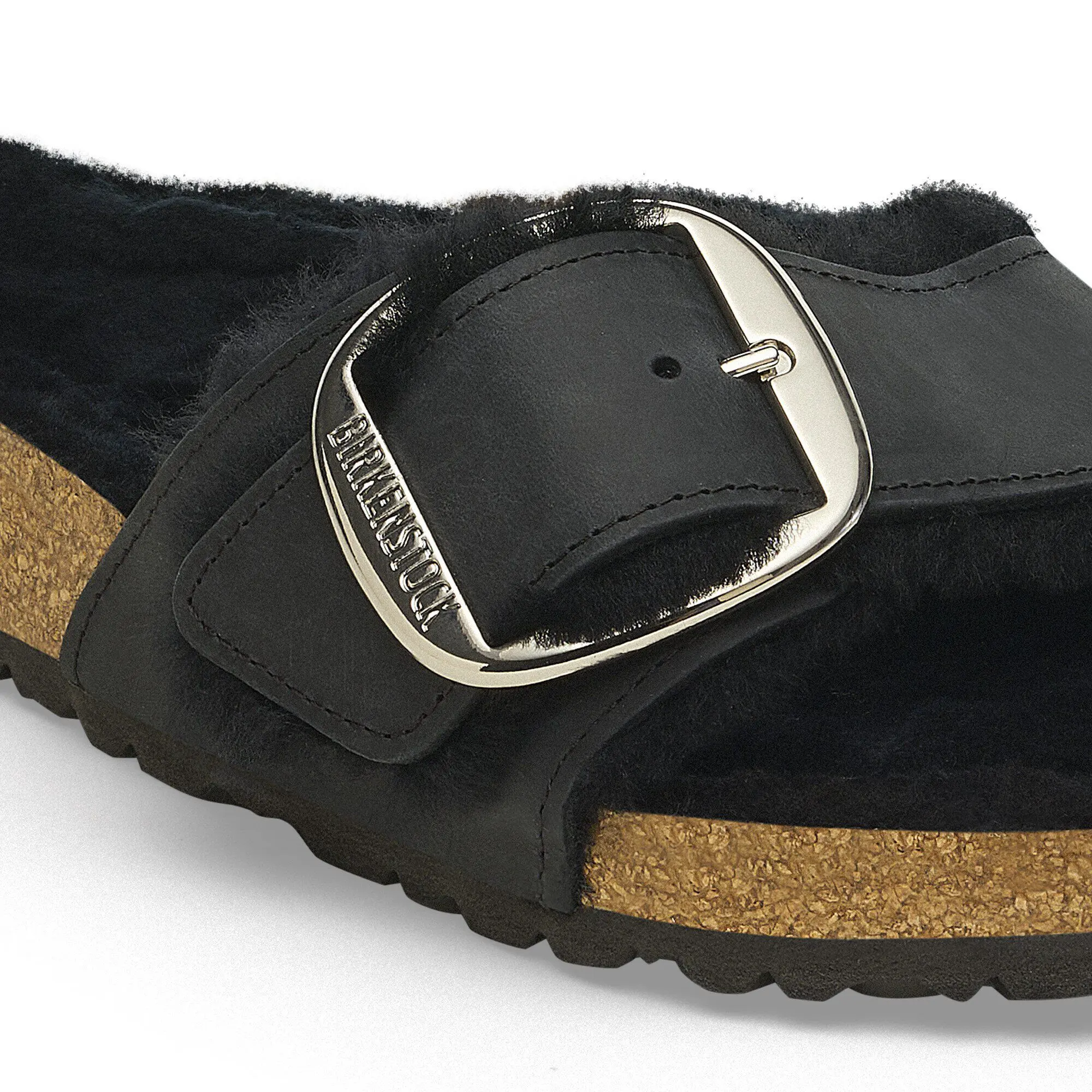 Madrid Big Buckle Shearling Natural Leather Oiled - Image 13