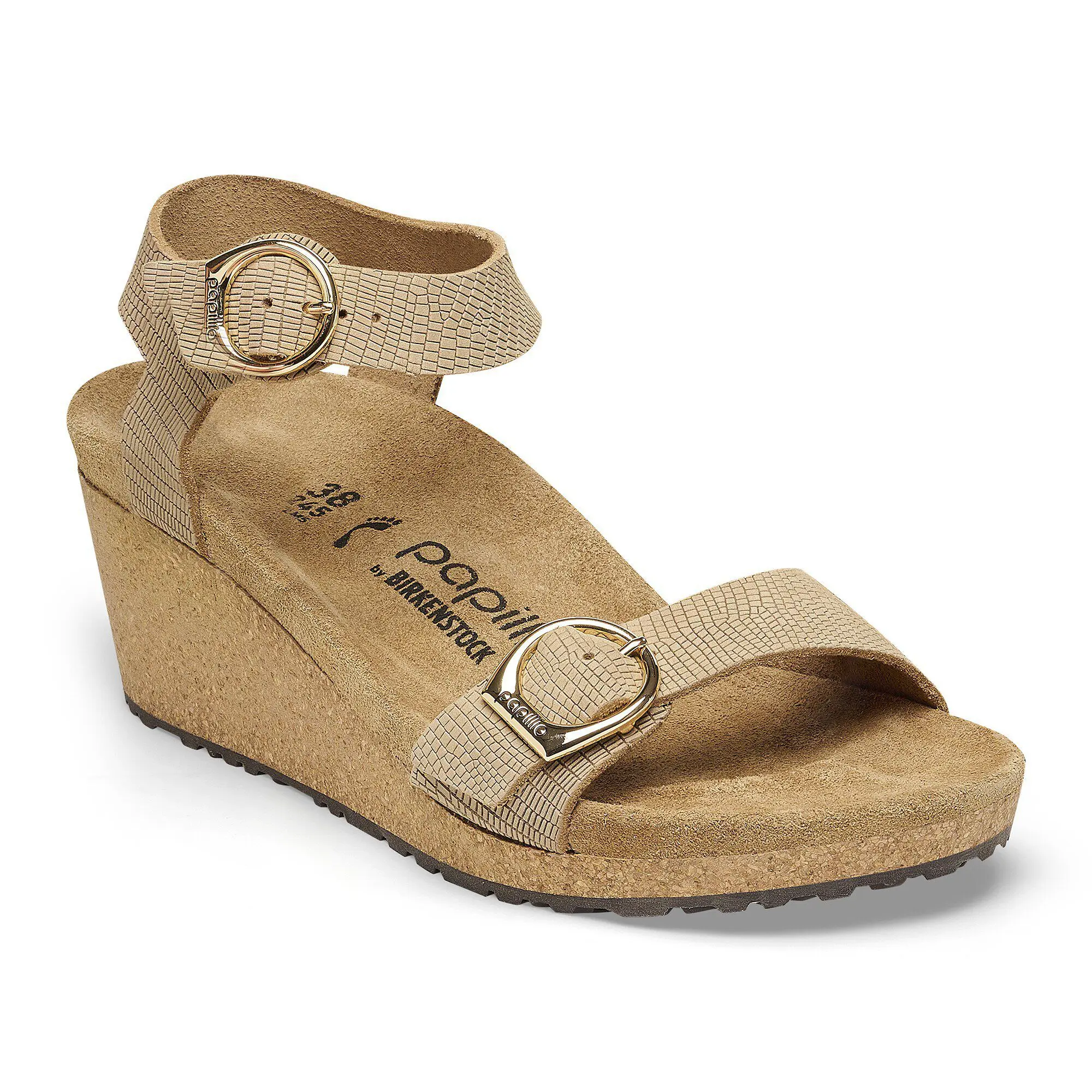 Soley Ring-Buckle Nubuck Leather Embossed