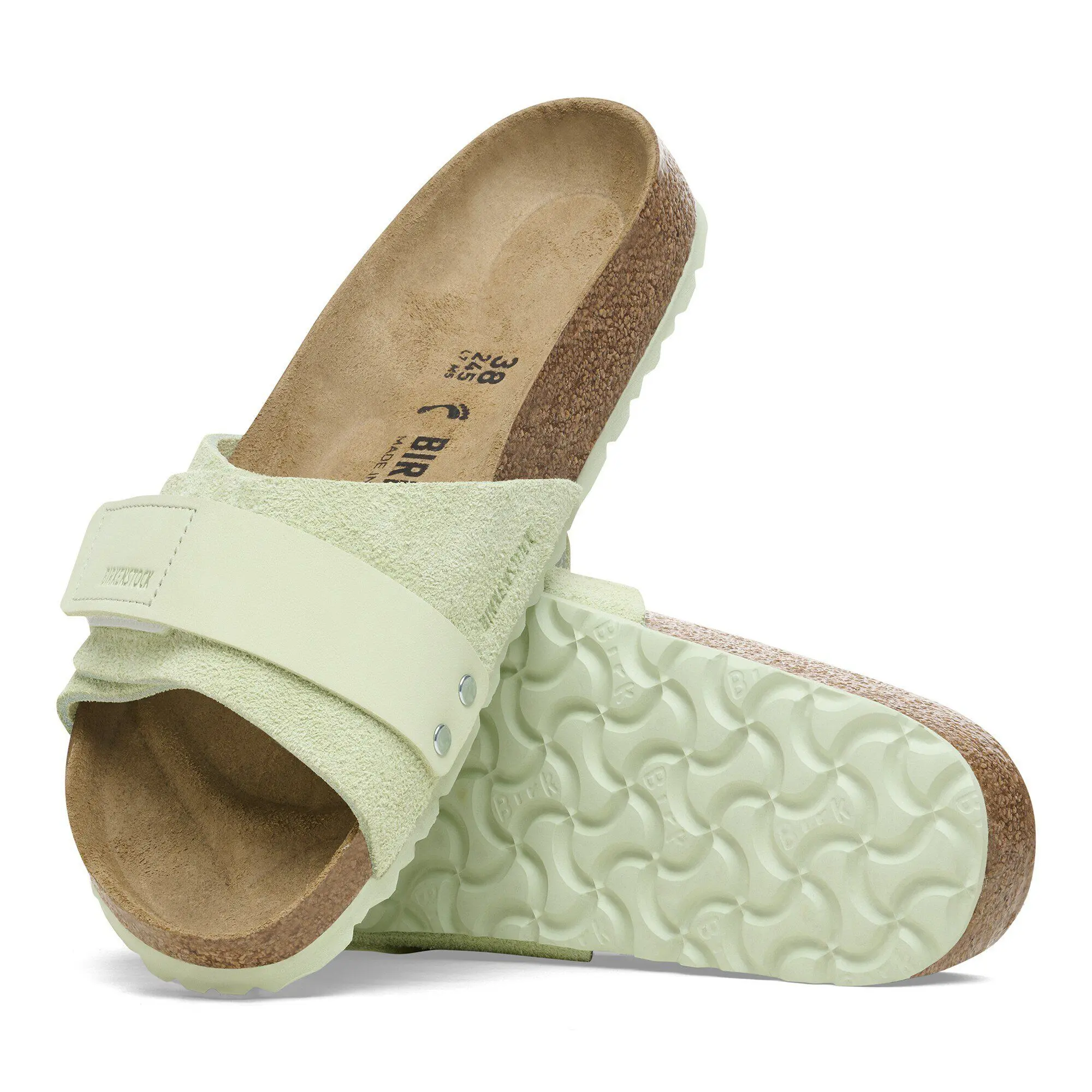 Oita Suede Leather Faded Lime - Image 4