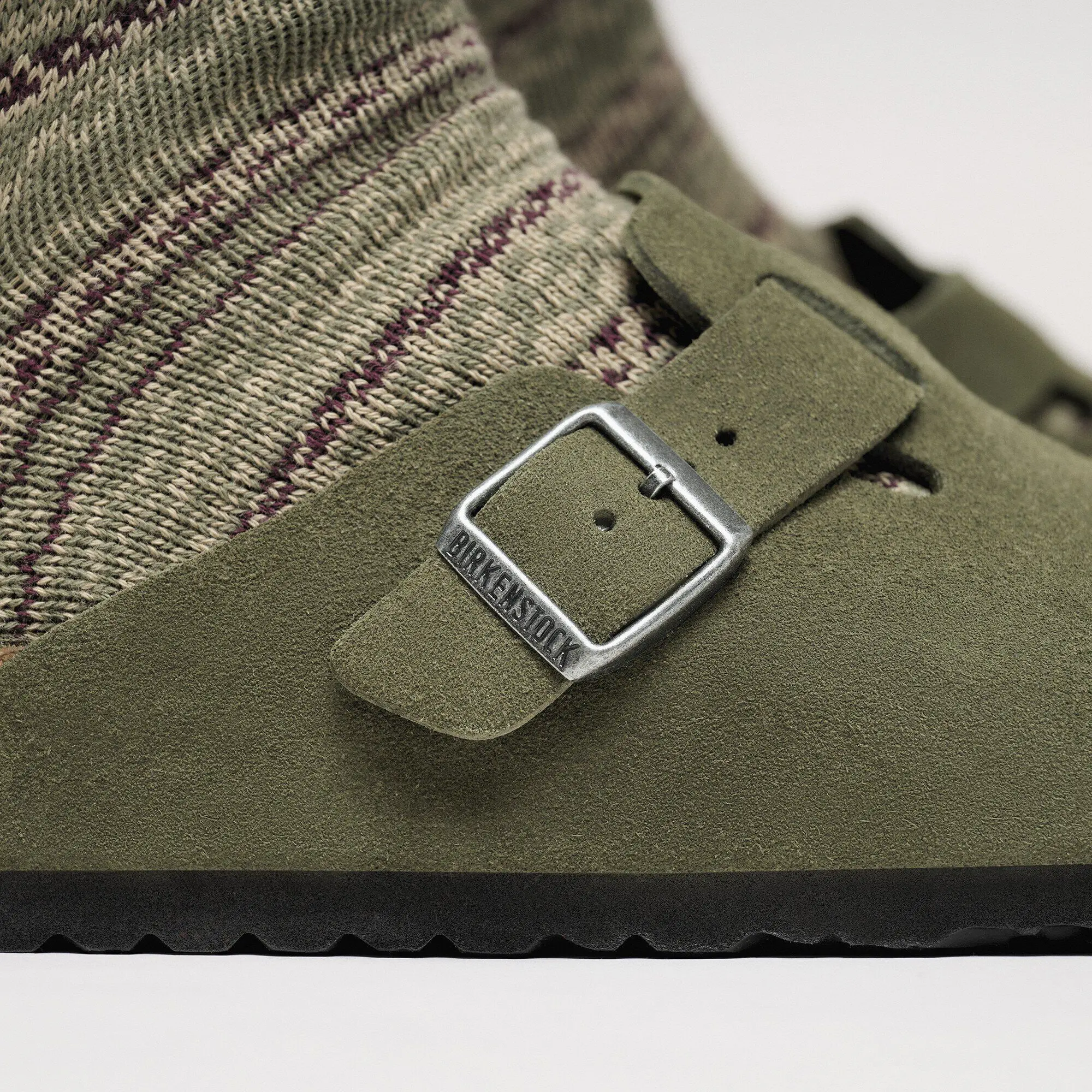 Boston Soft Footbed Suede Leather Thyme Tonal - Image 4