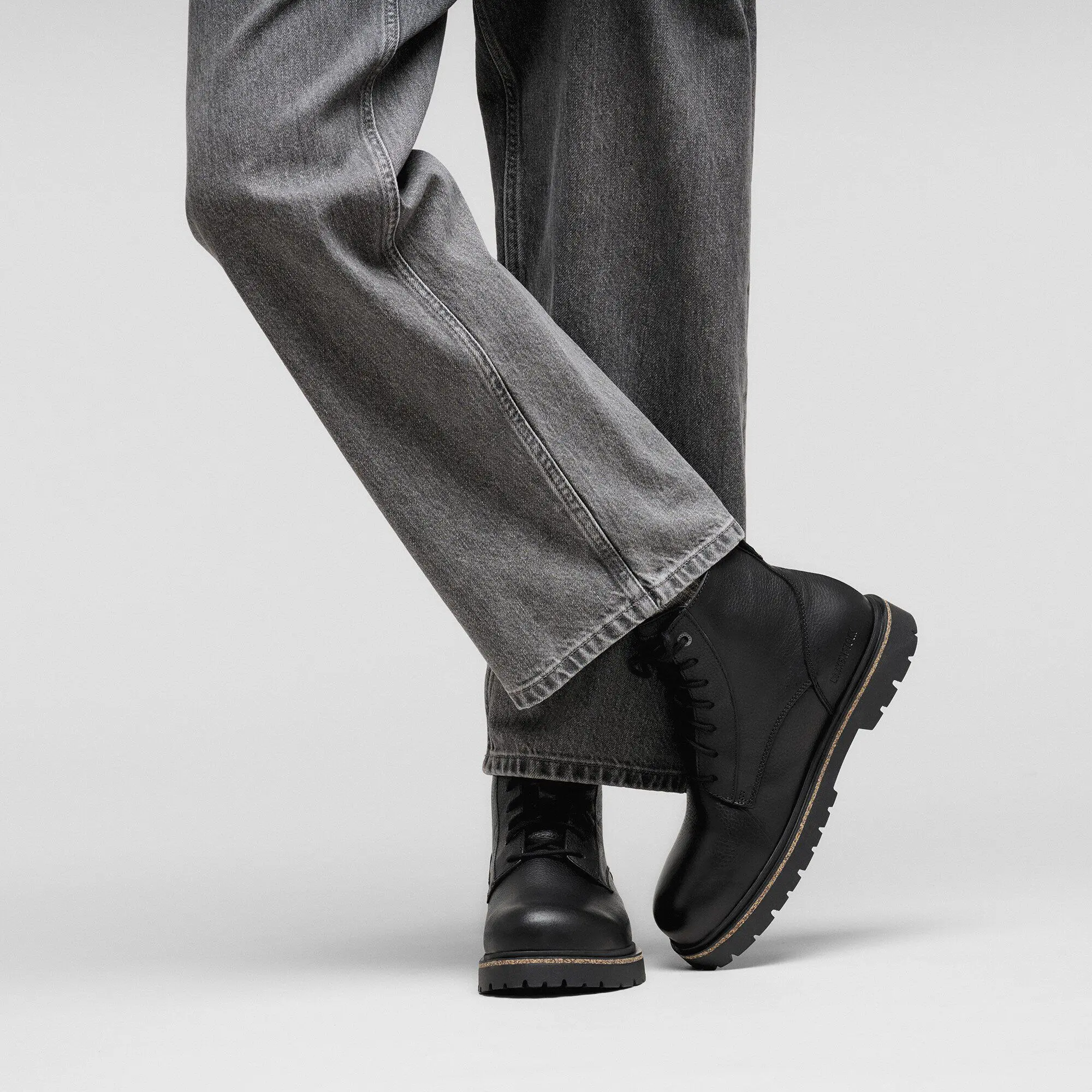 Highwood Lace Mid Men Leather Black - Image 5
