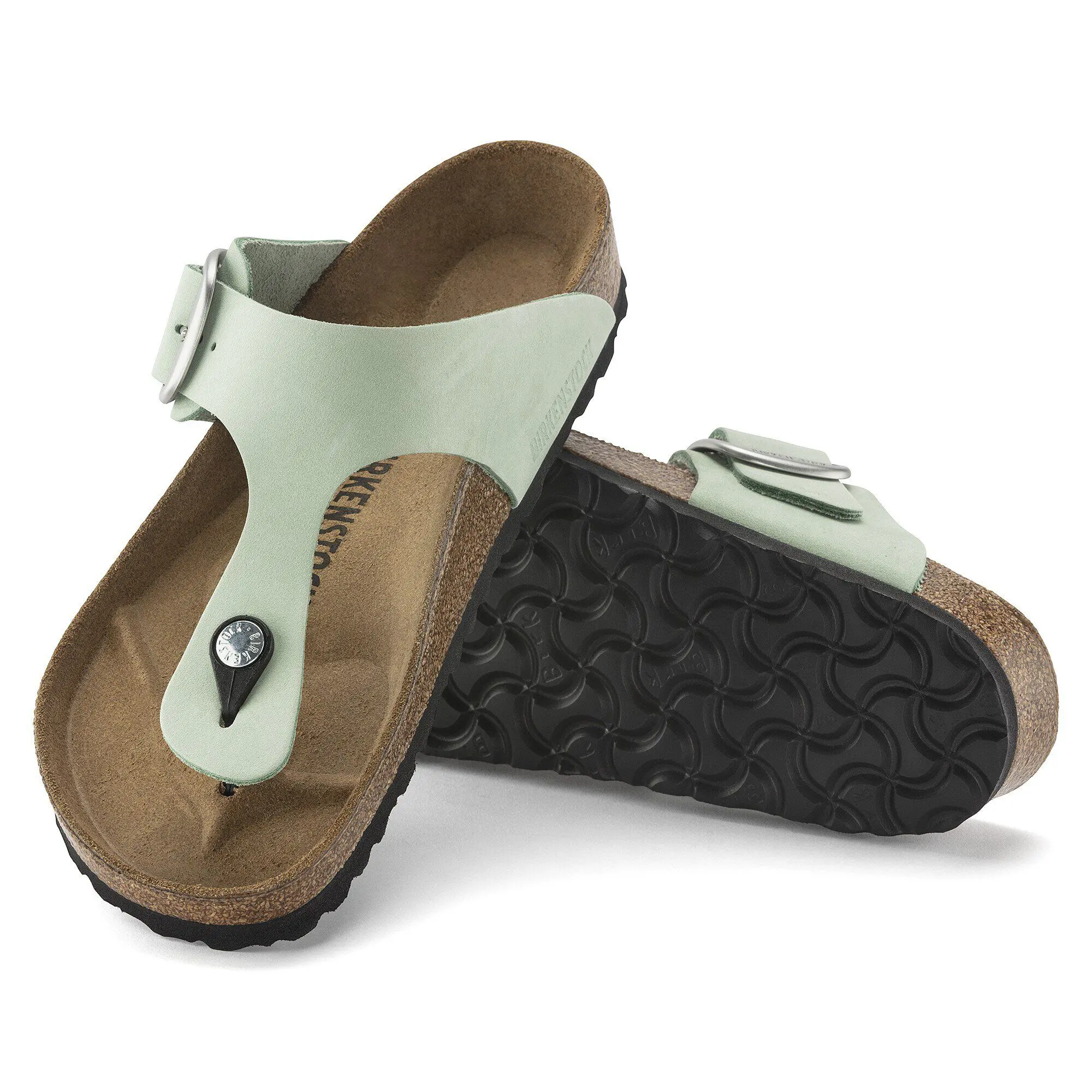 Gizeh Big Buckle Nubuck Leather Matcha - Image 8