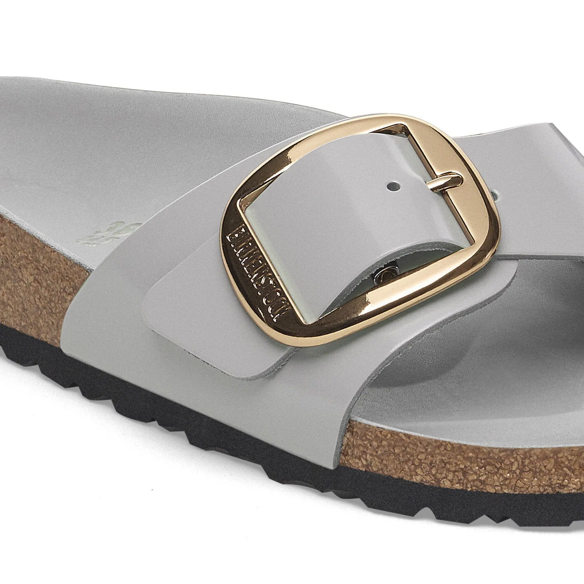 Madrid Big Buckle Natural Leather Patent - Image 4