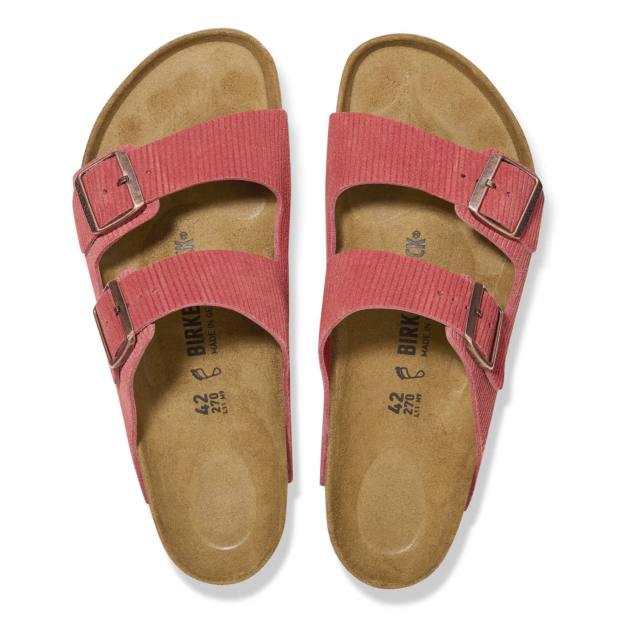 Arizona Suede Embossed Corduroy Sienna Red - Image 2