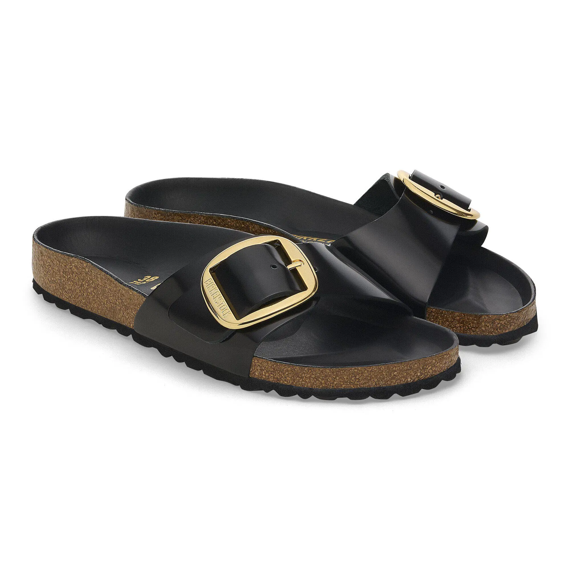 Madrid Big Buckle Natural Leather Patent - Image 5