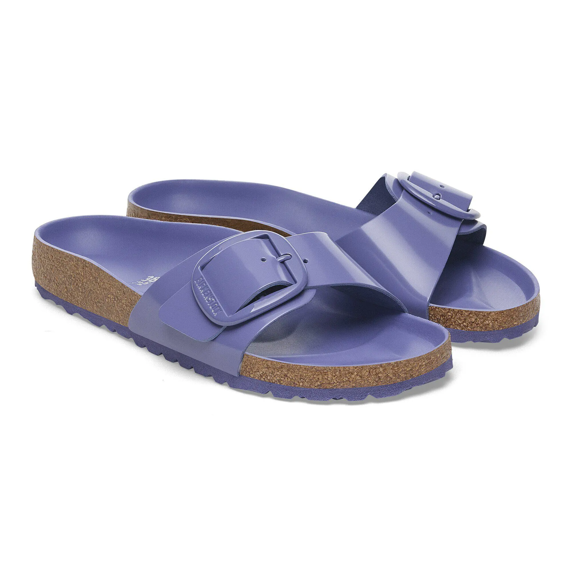 Madrid Big Buckle Natural Leather Patent - Image 8