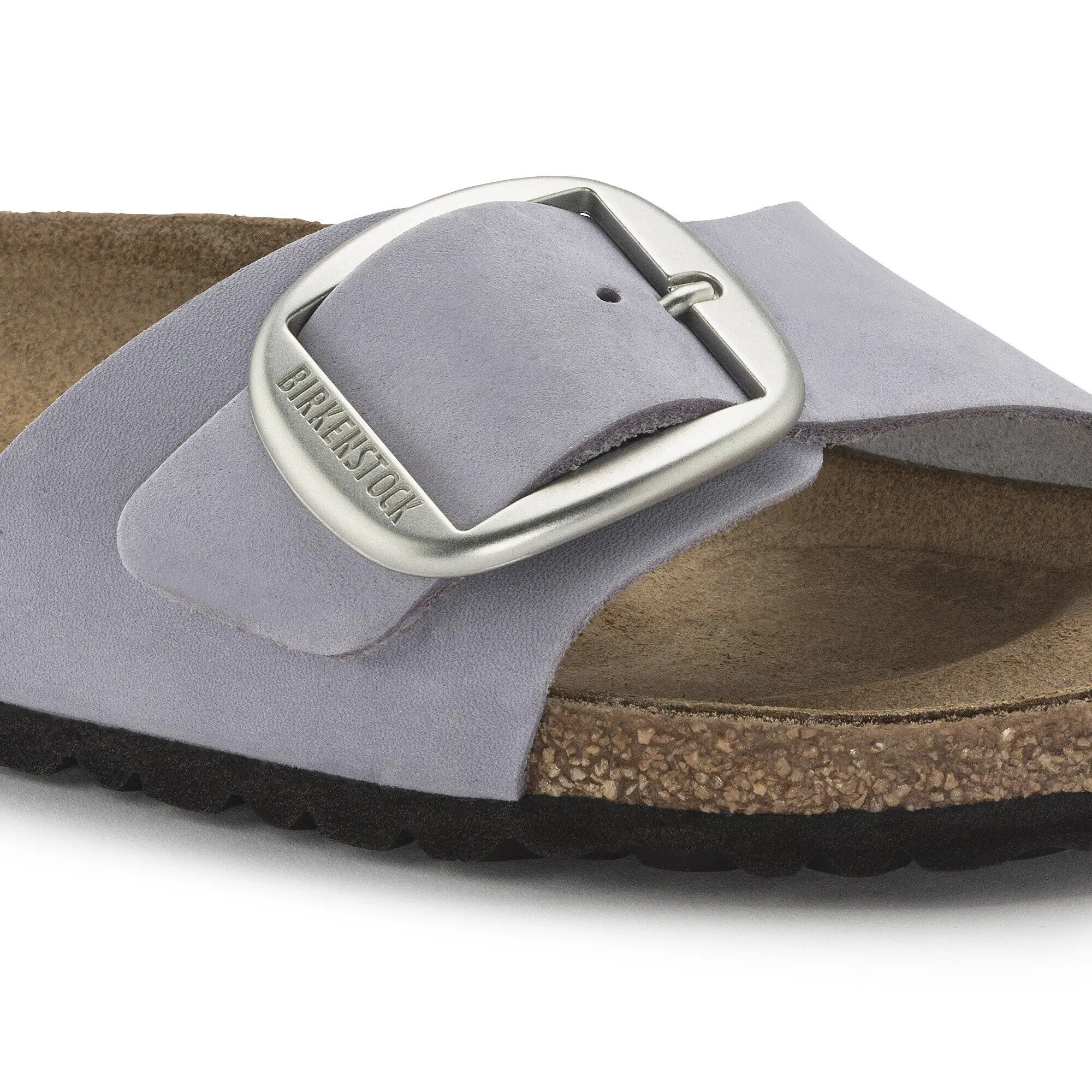 Madrid Big Buckle Nubuck Leather Purple Fog - Image 7