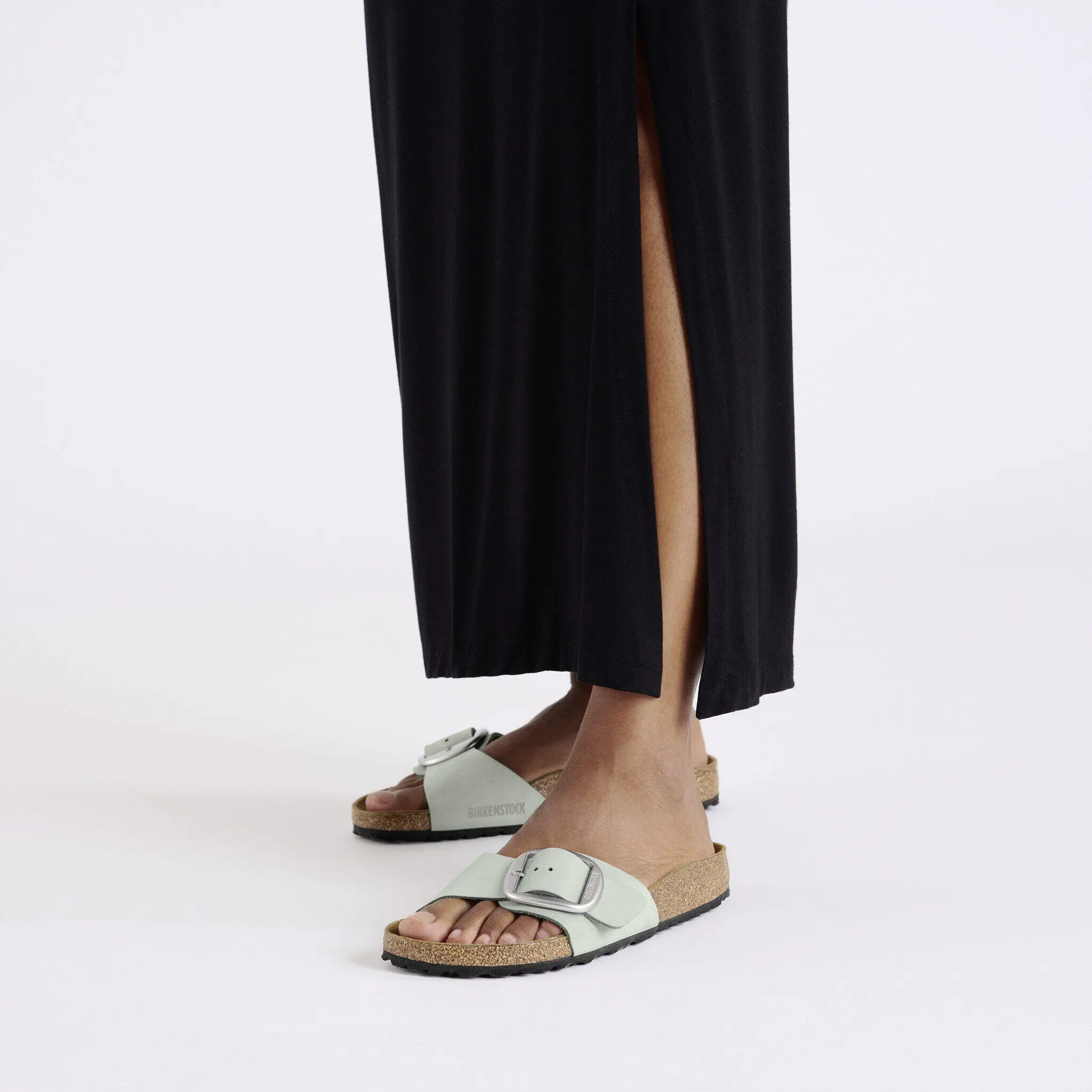 Madrid Big Buckle Nubuck Leather Pure Sage - Image 4