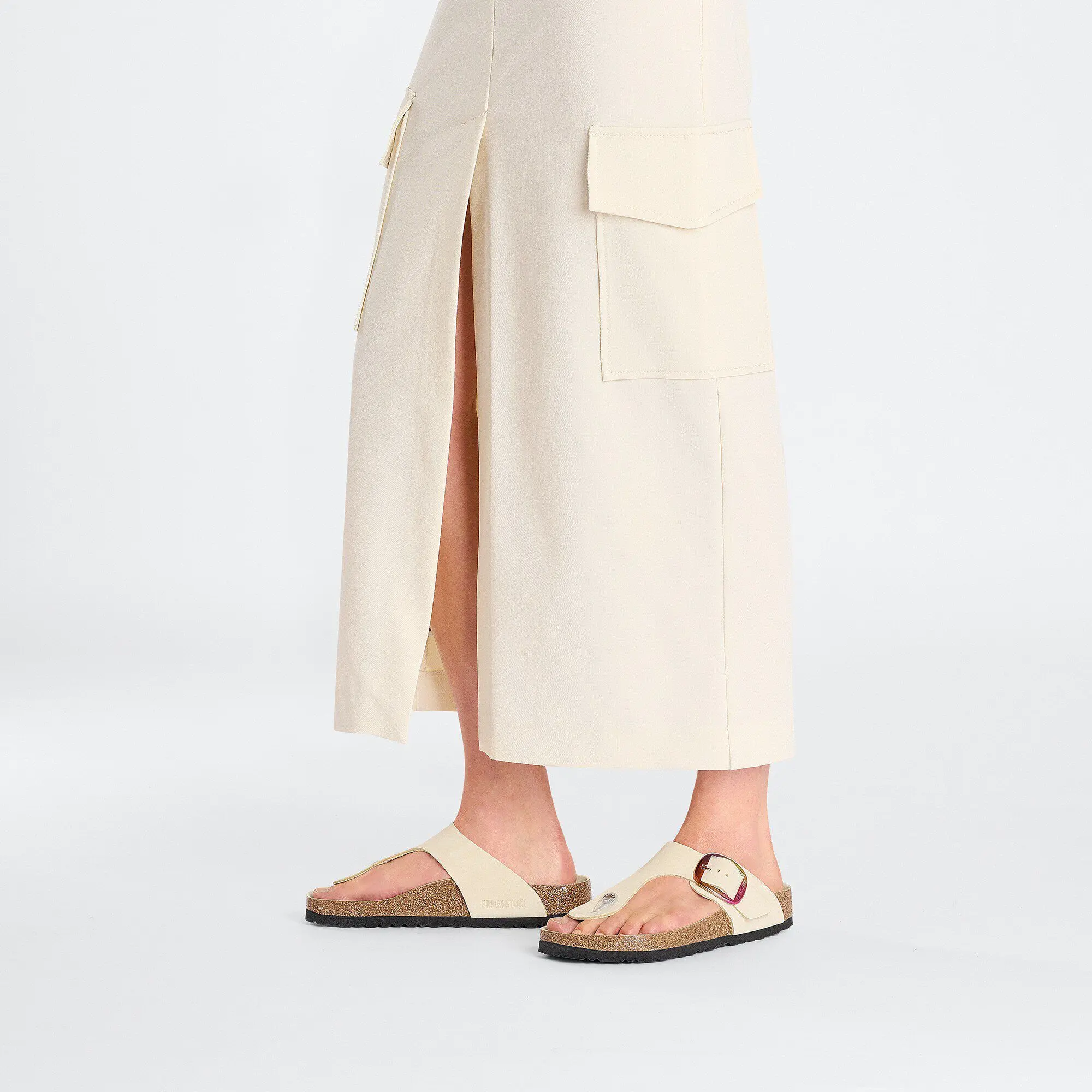 Gizeh Big Buckle Natural Leather Nubuck - Image 8