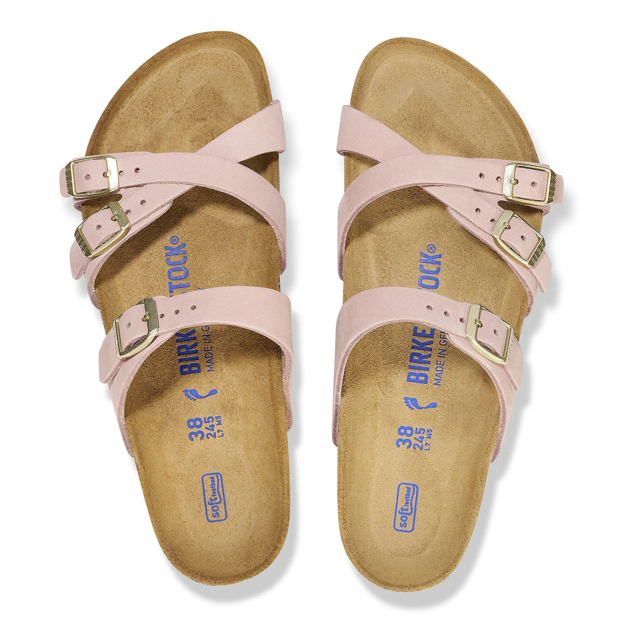 Franca Soft Footbed Nubuck Leather Soft Pink - Image 2
