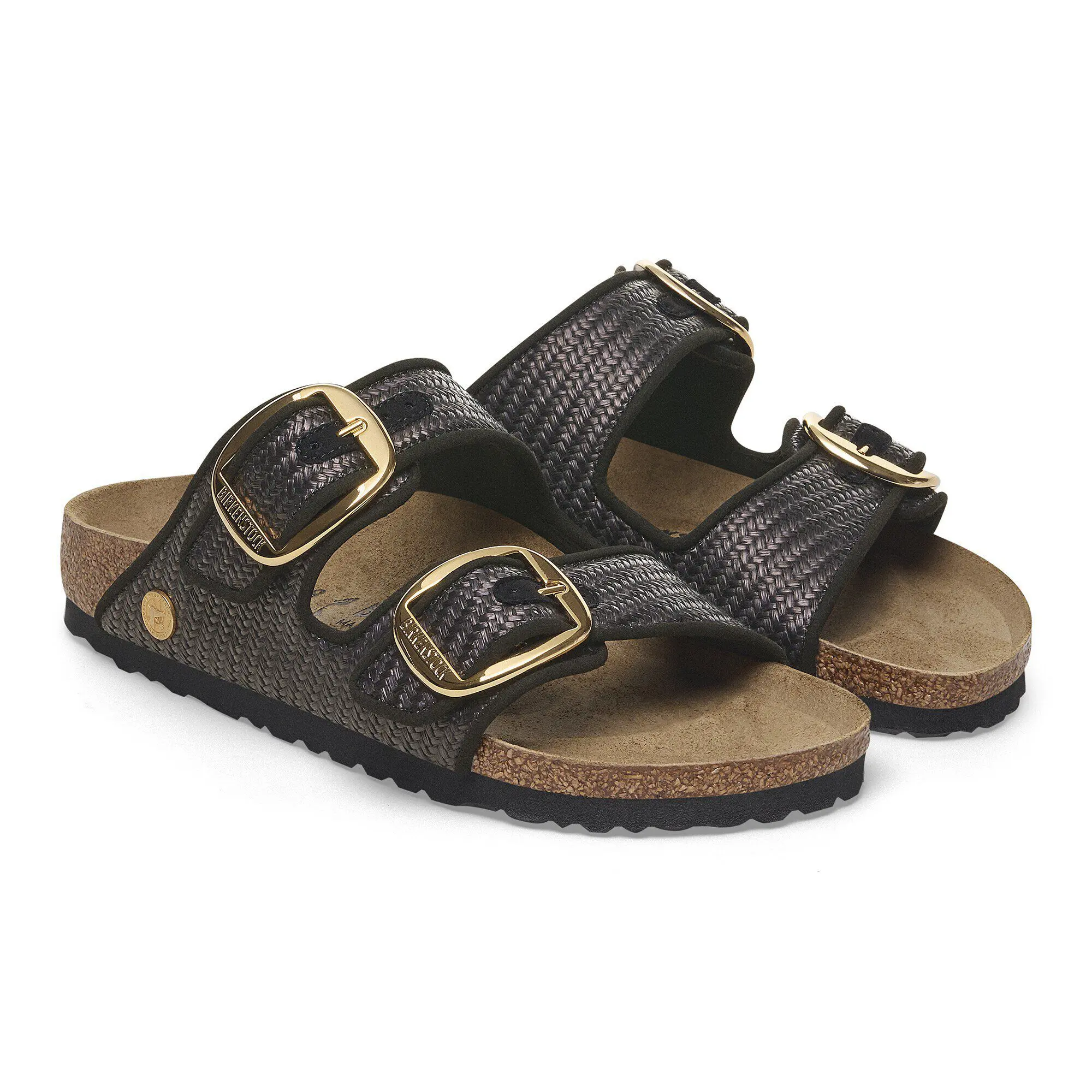 Arizona Big Buckle Textile Raffia Black - Image 8