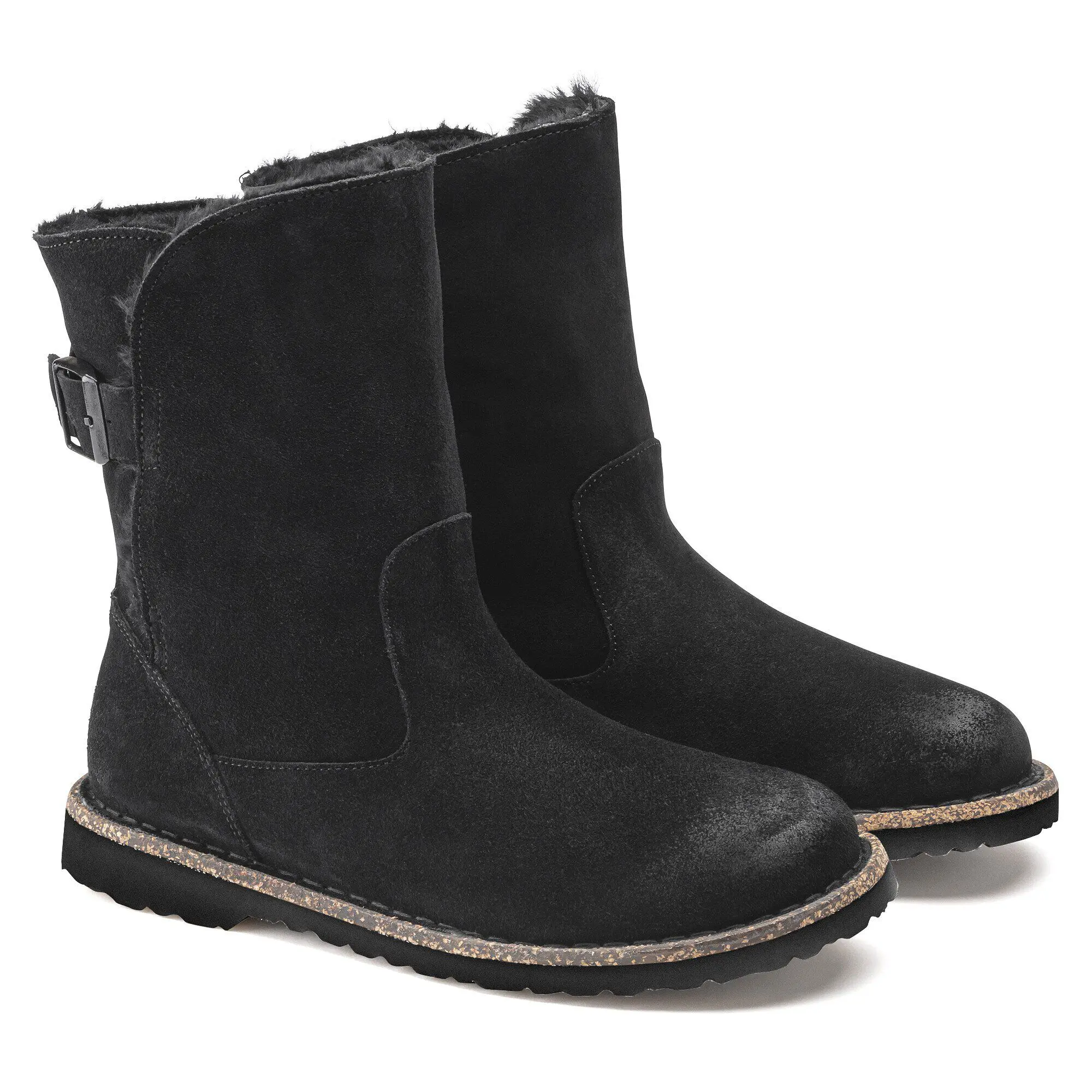 Uppsala Shearling Suede Leather Black - Image 7