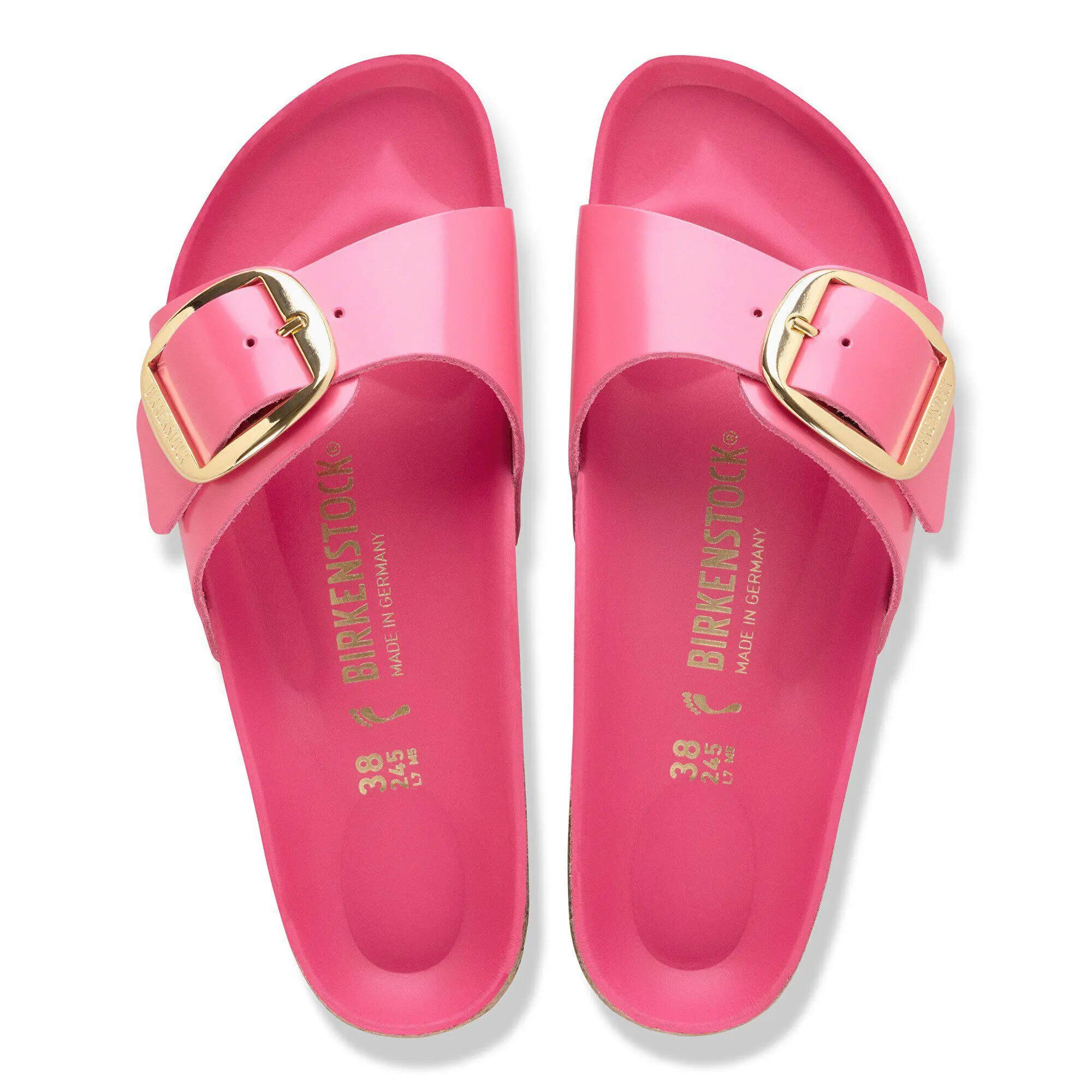 Madrid Big Buckle Natural Leather Patent - Image 2