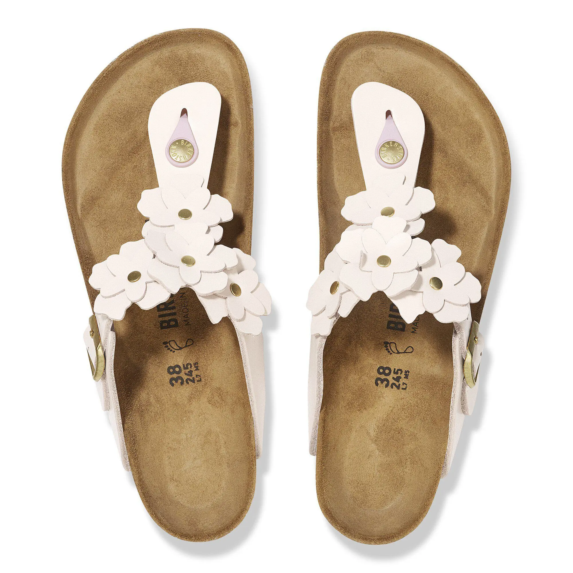 Gizeh Flower Embellishment Natural Leather - Image 2