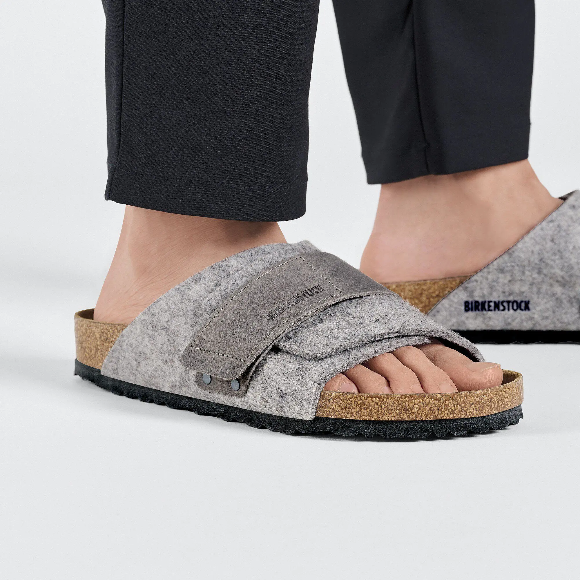 Kyoto Leather/Textile/Felt Light Gray - Image 5