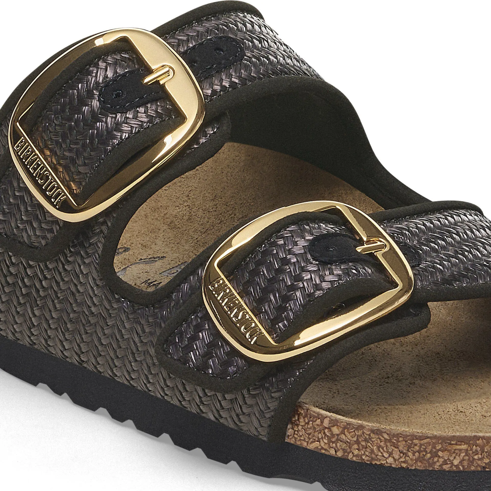 Arizona Big Buckle Textile Raffia Black - Image 7