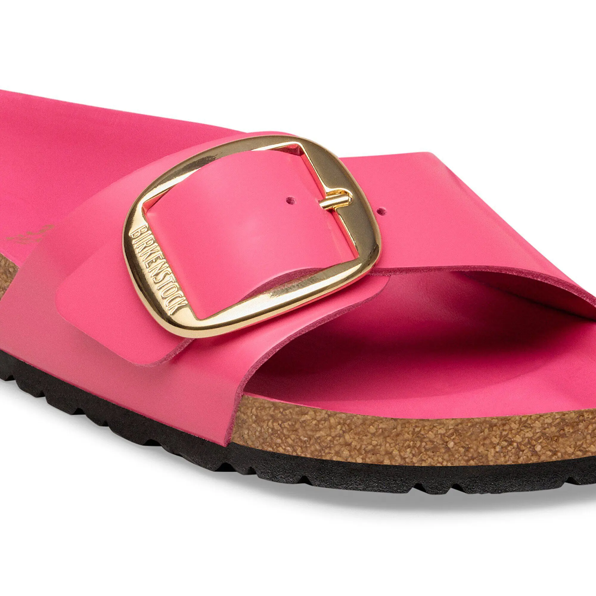 Madrid Big Buckle Natural Leather Patent - Image 6