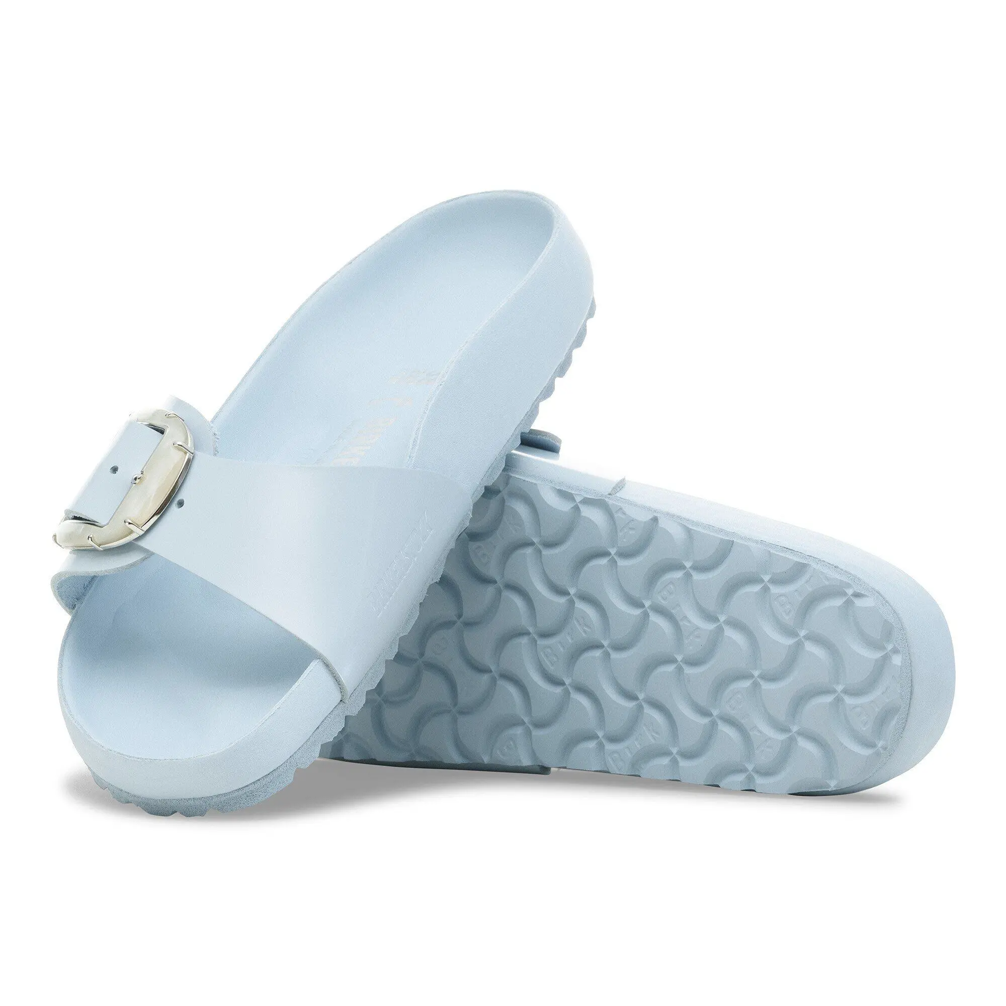 Madrid Big Buckle Pearl Natural Leather Patent - Image 4