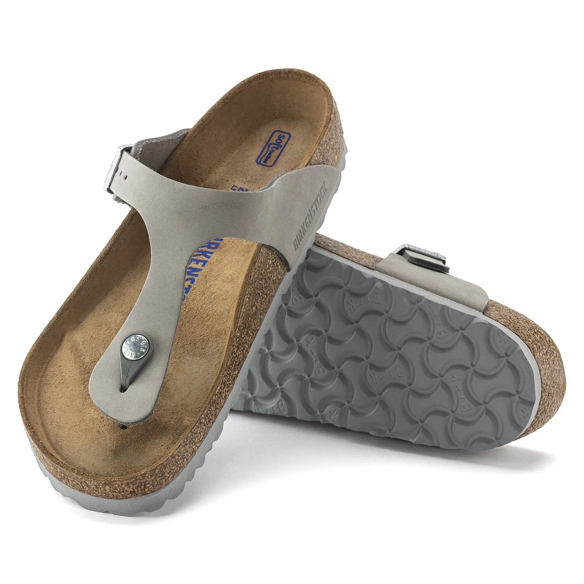 Gizeh Soft Footbed Nubuck Leather Dove Gray - Image 6