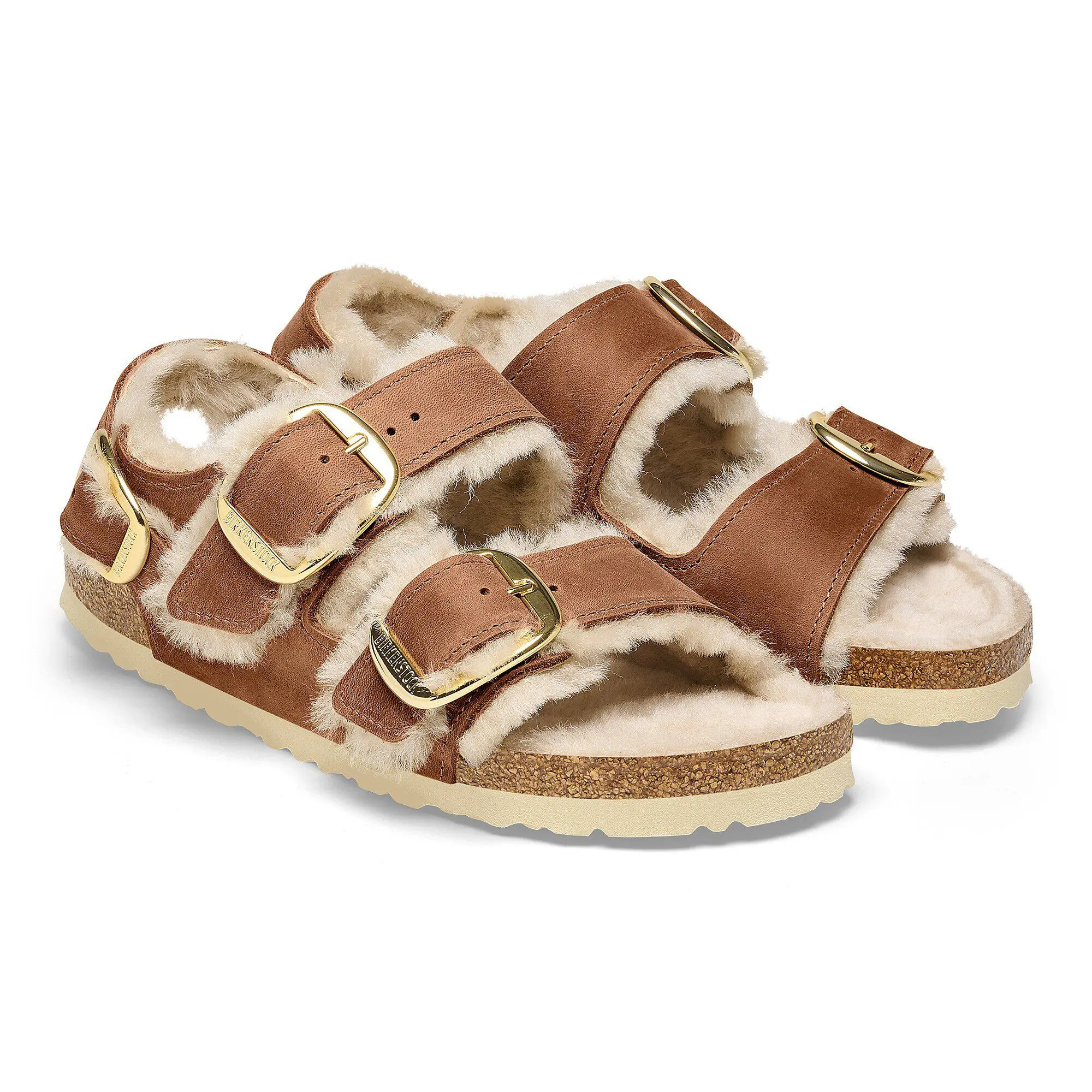 Milano Big Buckle Shearling Natural Leather Oiled - Image 8