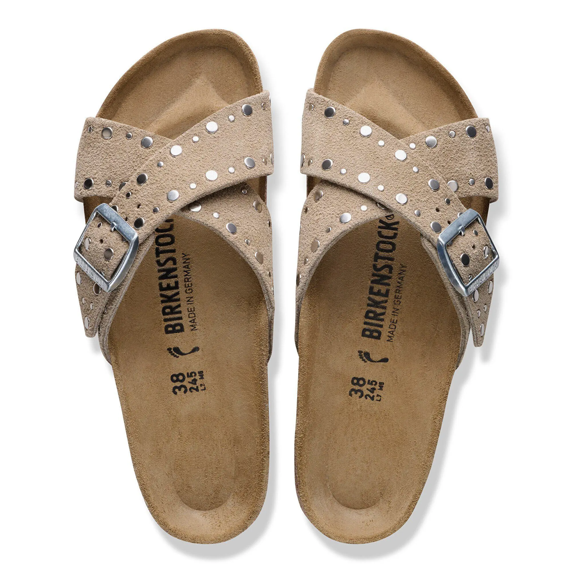 Alternative view of Siena Rivet Border Suede Leather